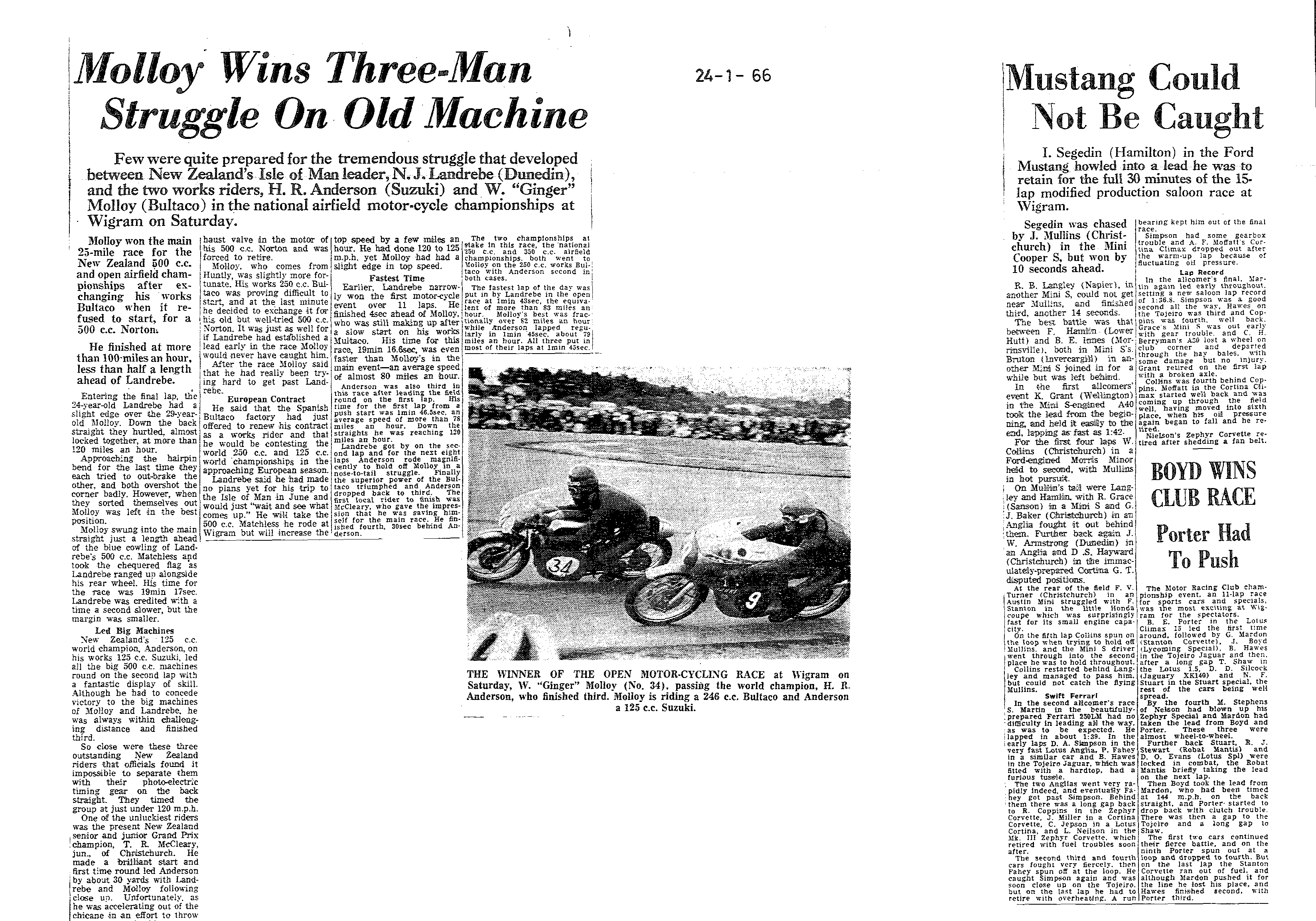 Scan of the clipping page, 24 January 1966