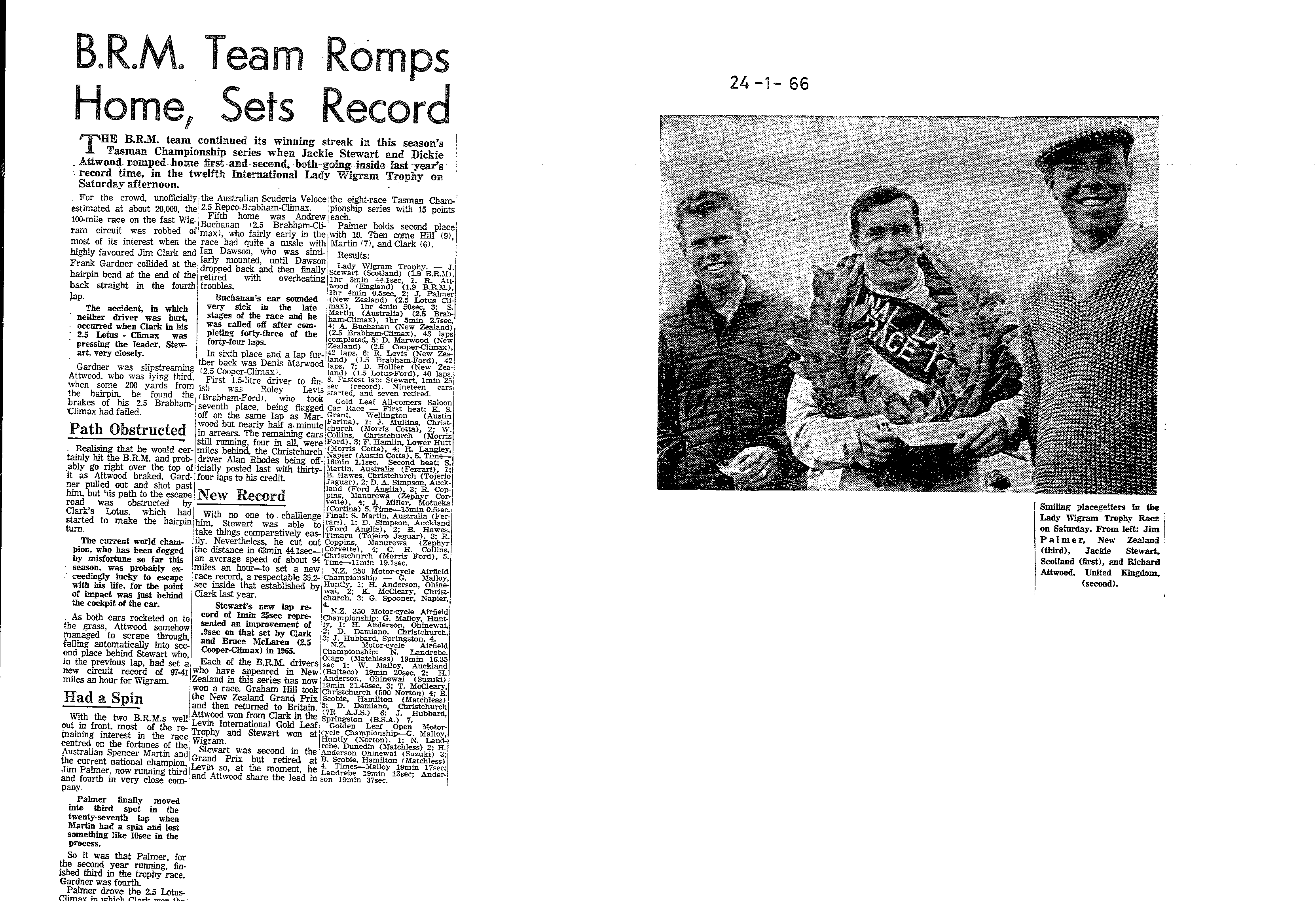 Scan of the clipping page, 24 January 1966