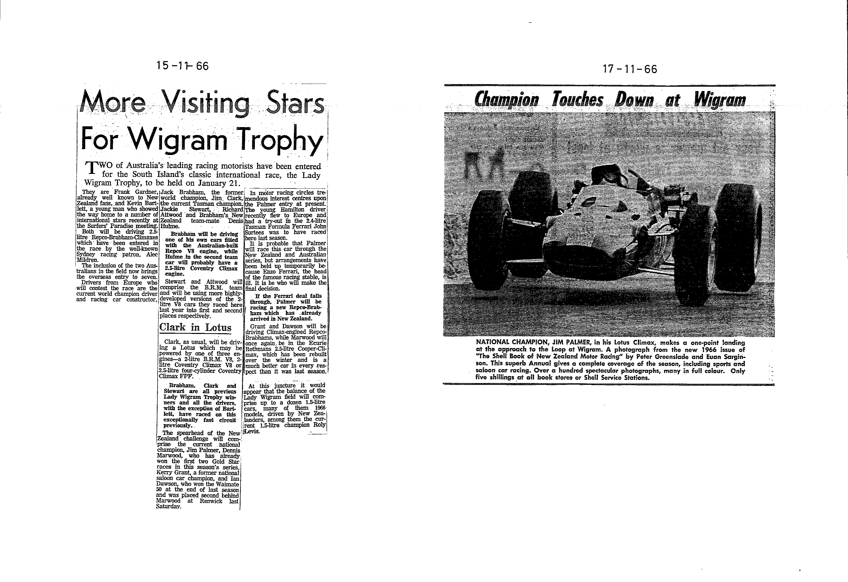 Scan of the clipping page, 15 November 1966
