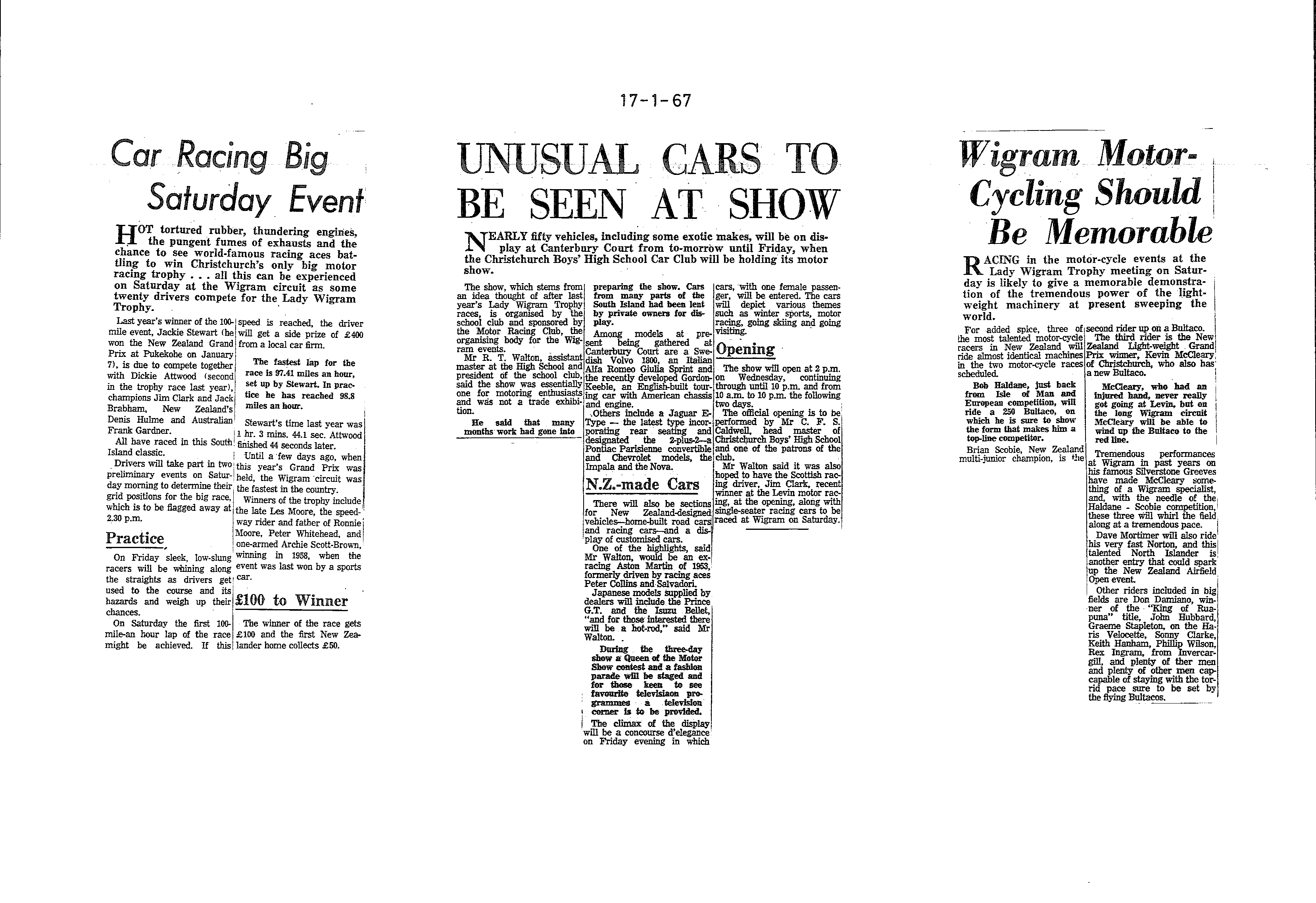 Scan of the clipping page, 17 January 1967