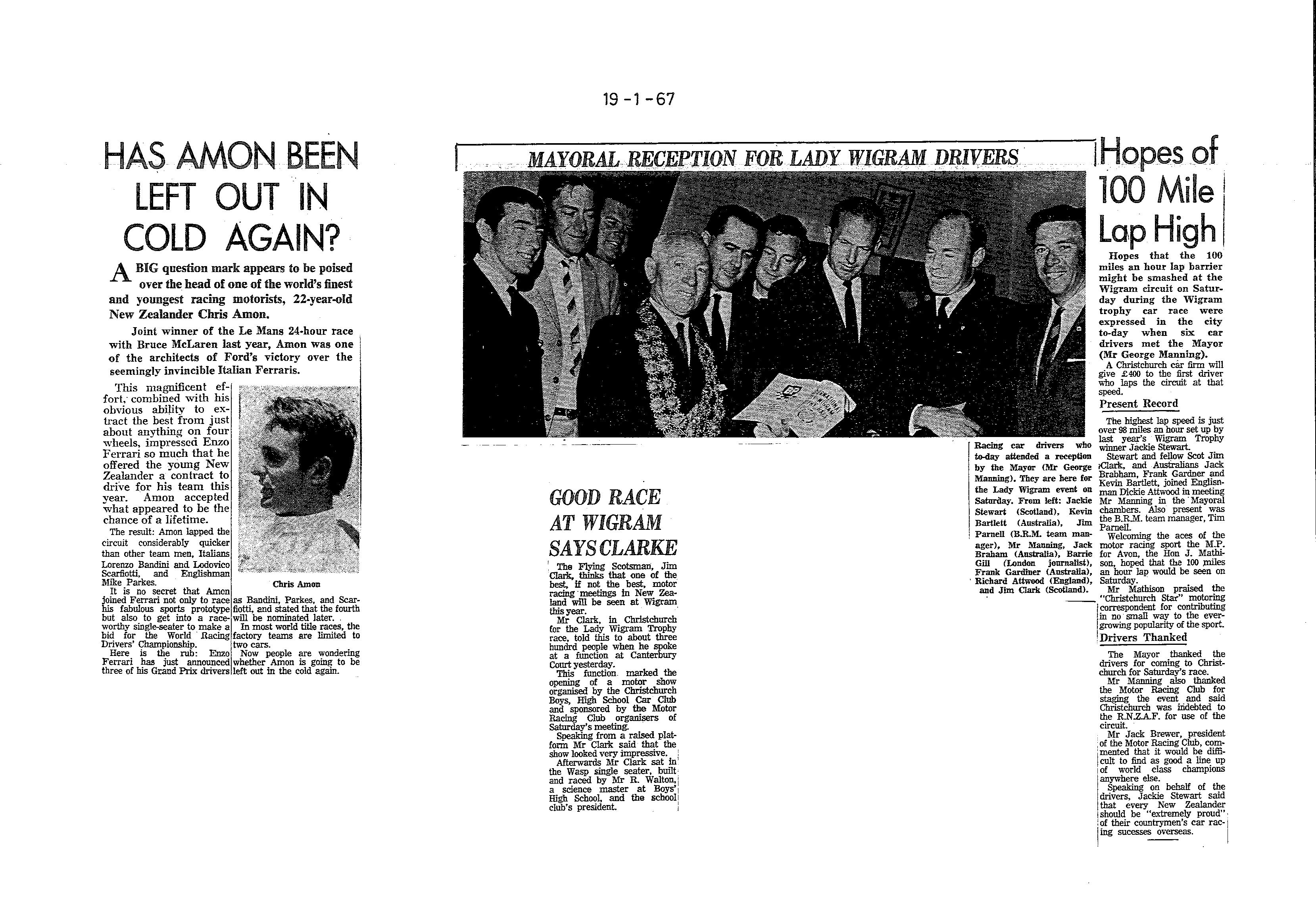 Scan of the clipping page, 19 January 1967