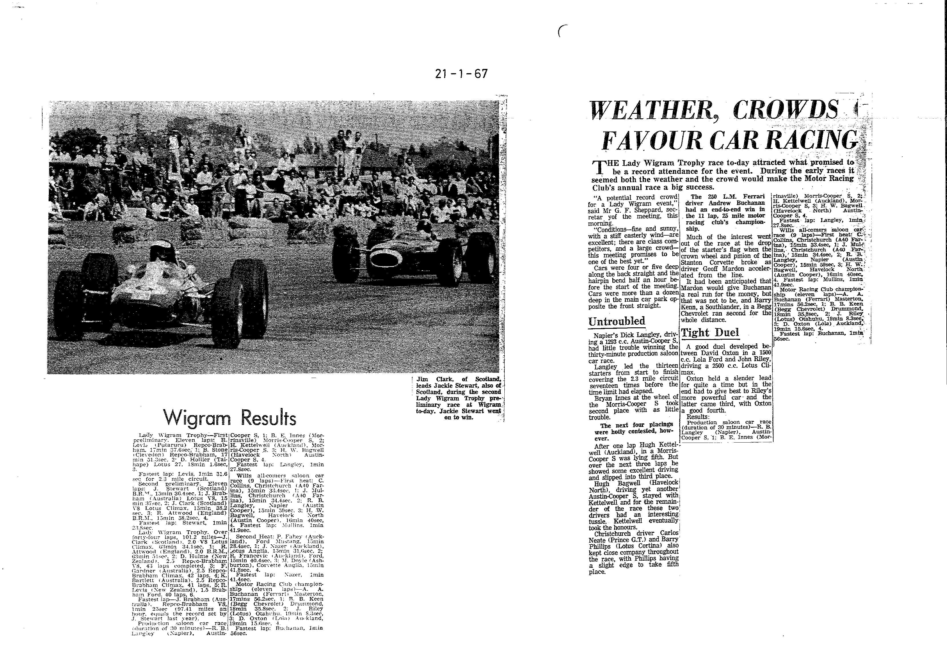 Scan of the clipping page, 21 January 1967