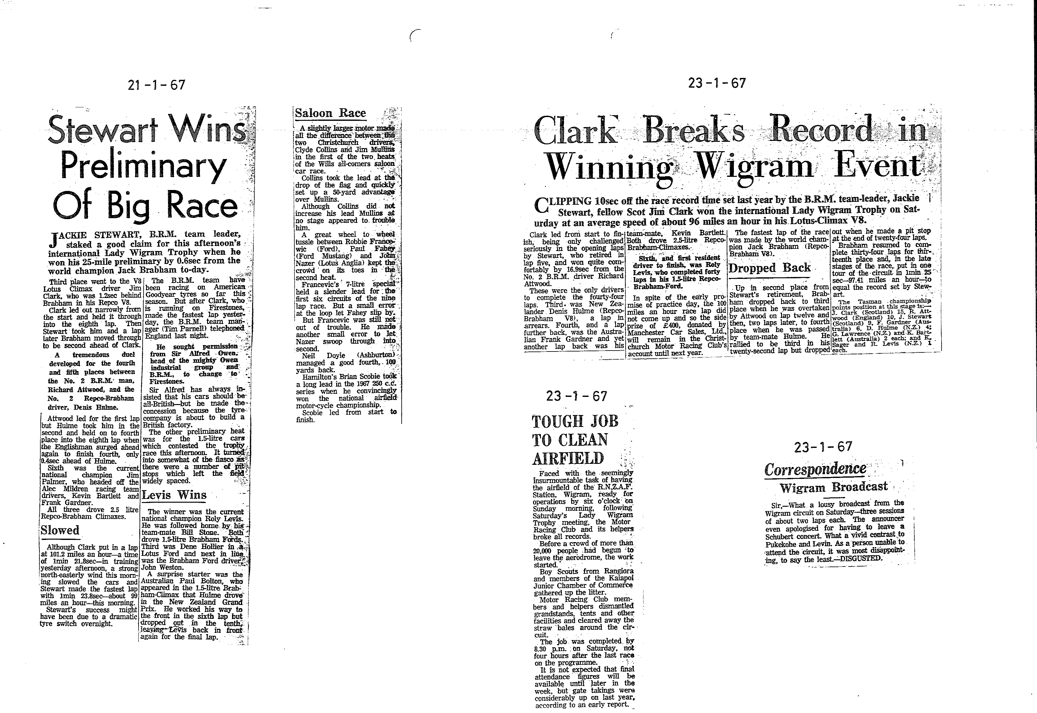 Scan of the clipping page, 21 January 1967
