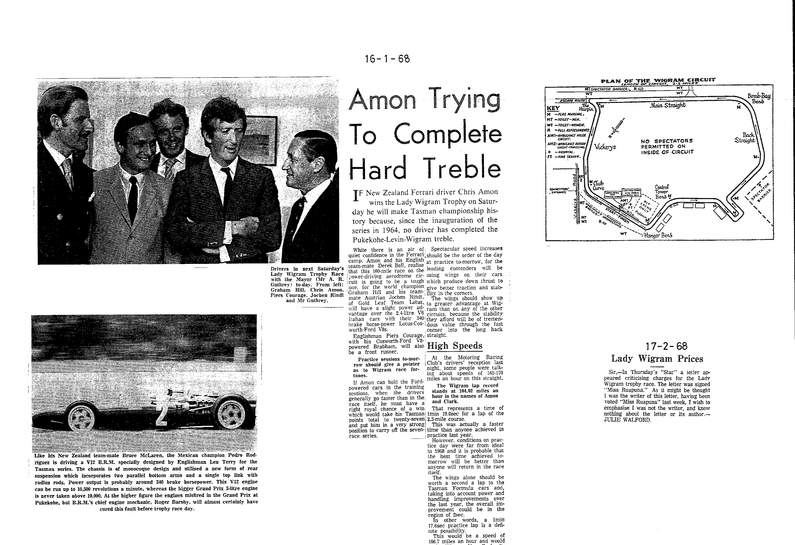 Scan of the clipping page, 16 January 1968