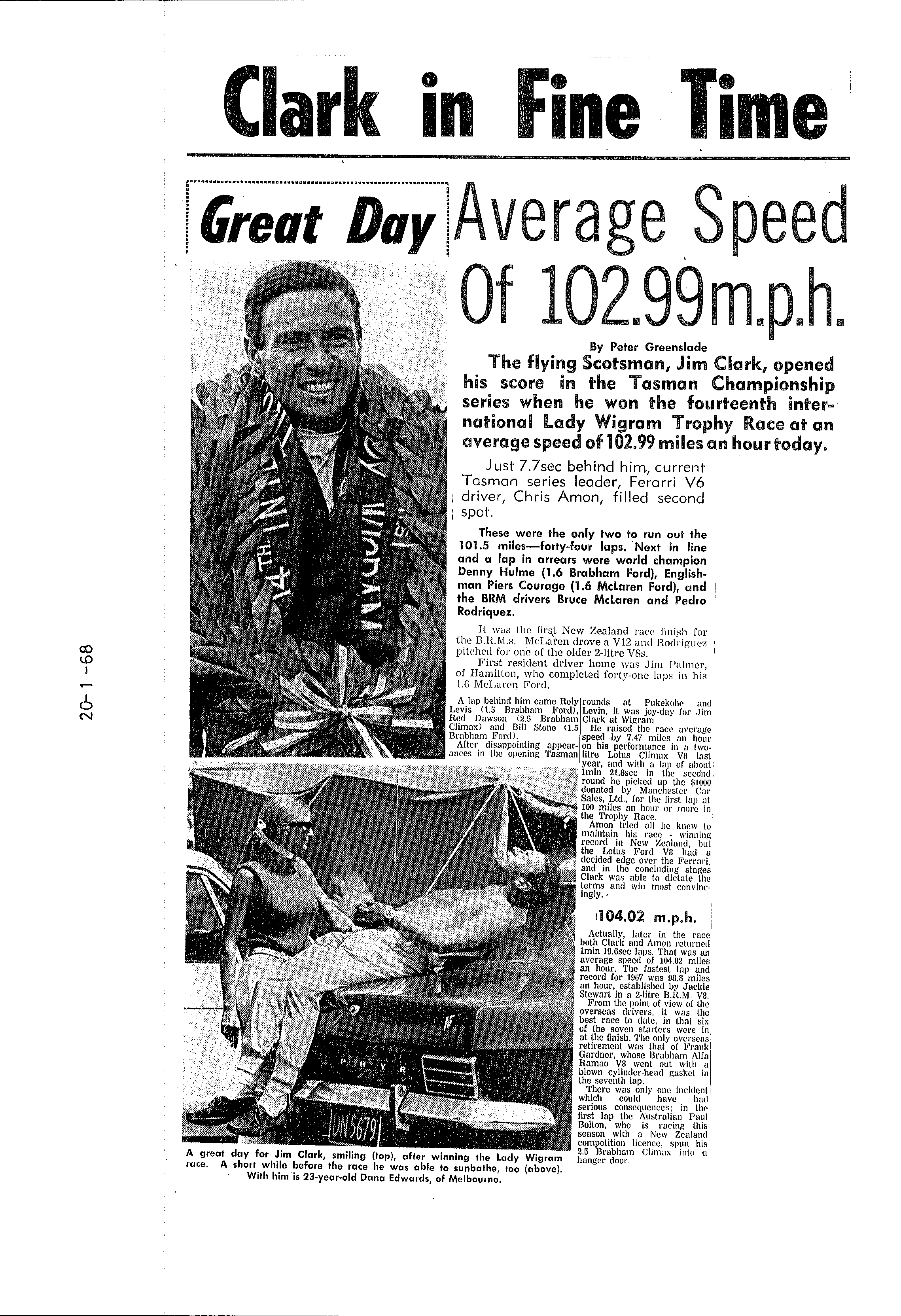 Scan of the clipping page, 20 January 1968