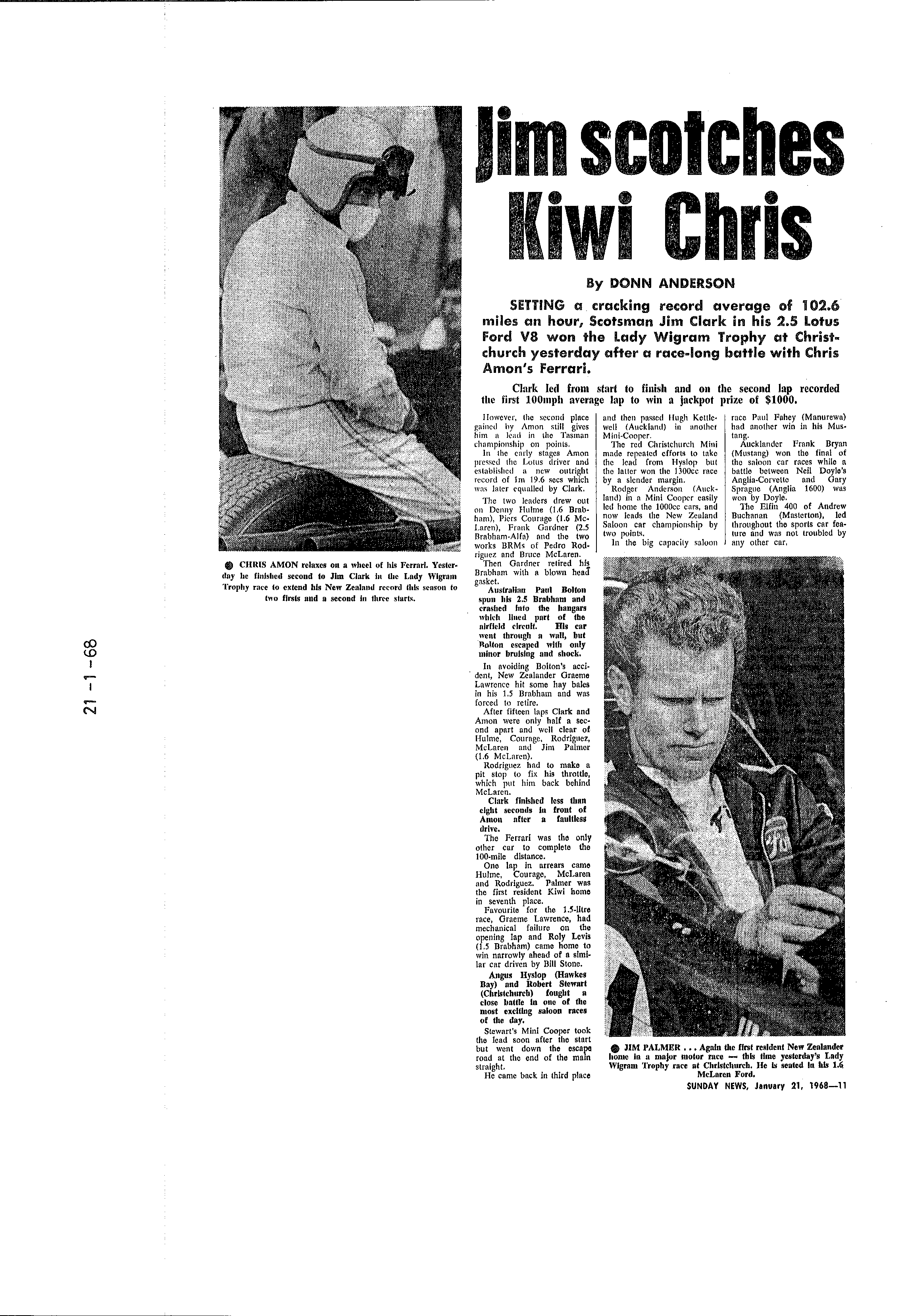 Scan of the clipping page, 21 January 1968