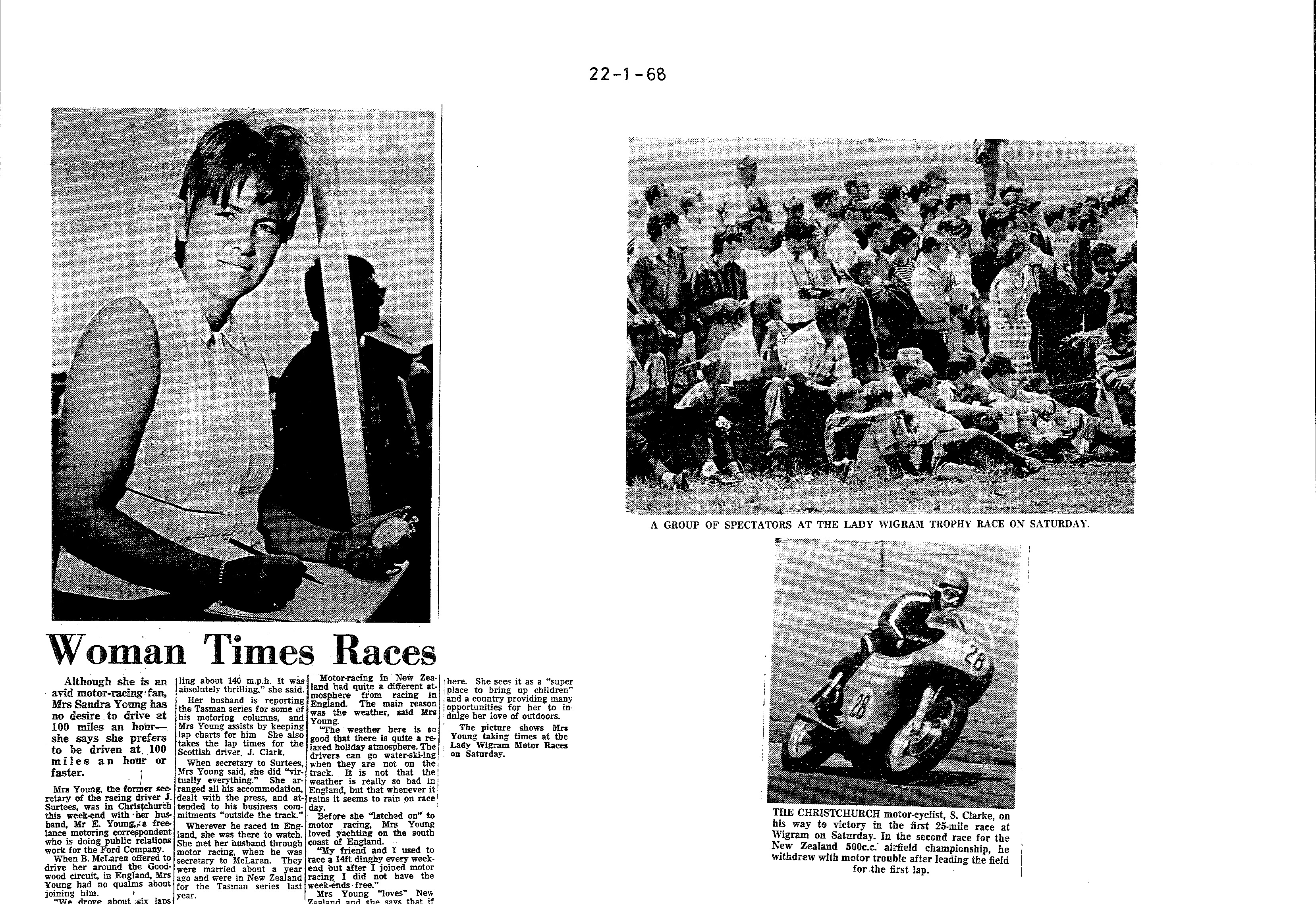 Scan of the clipping page, 22 January 1968