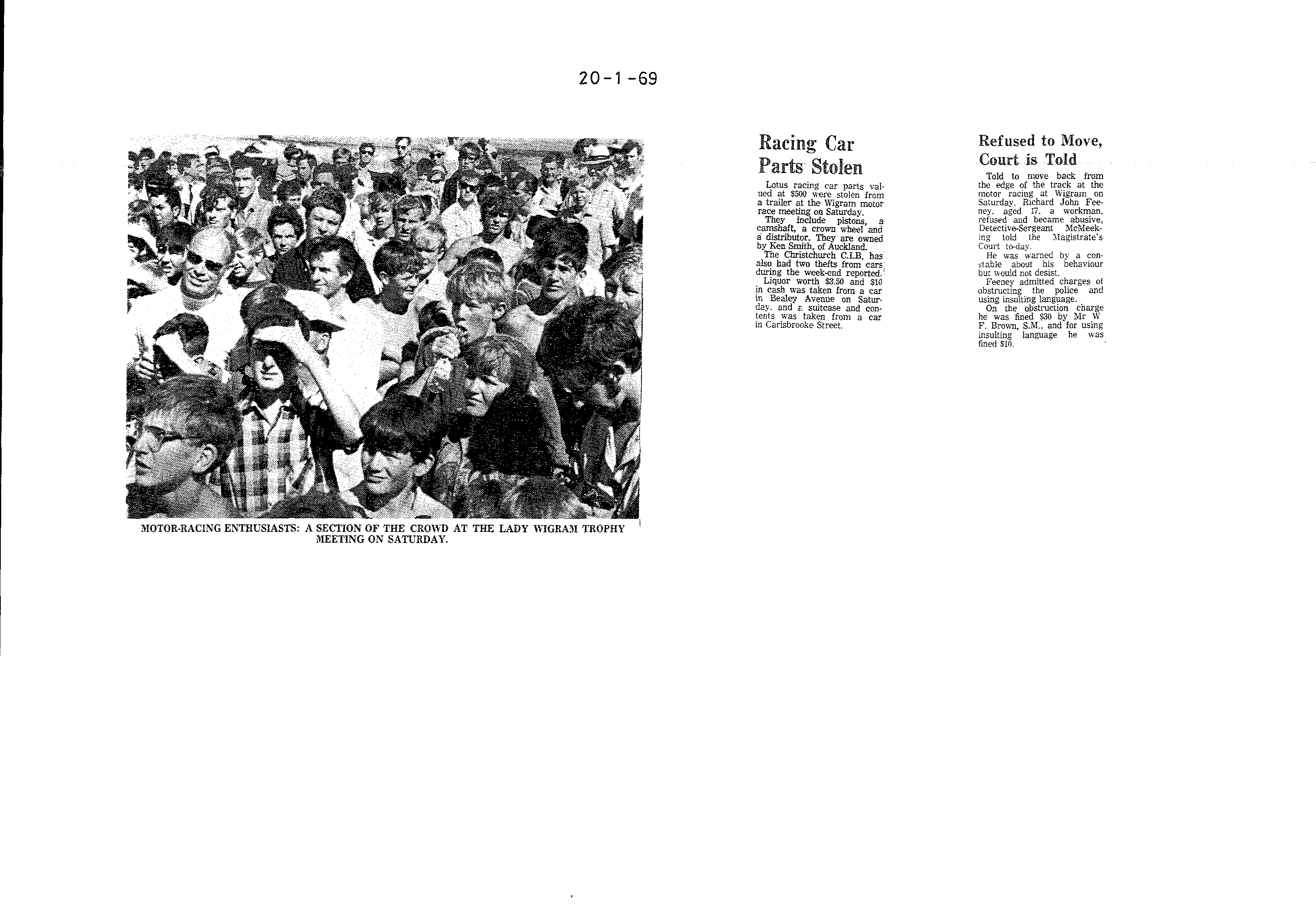 Scan of the clipping page, 20 January 1969