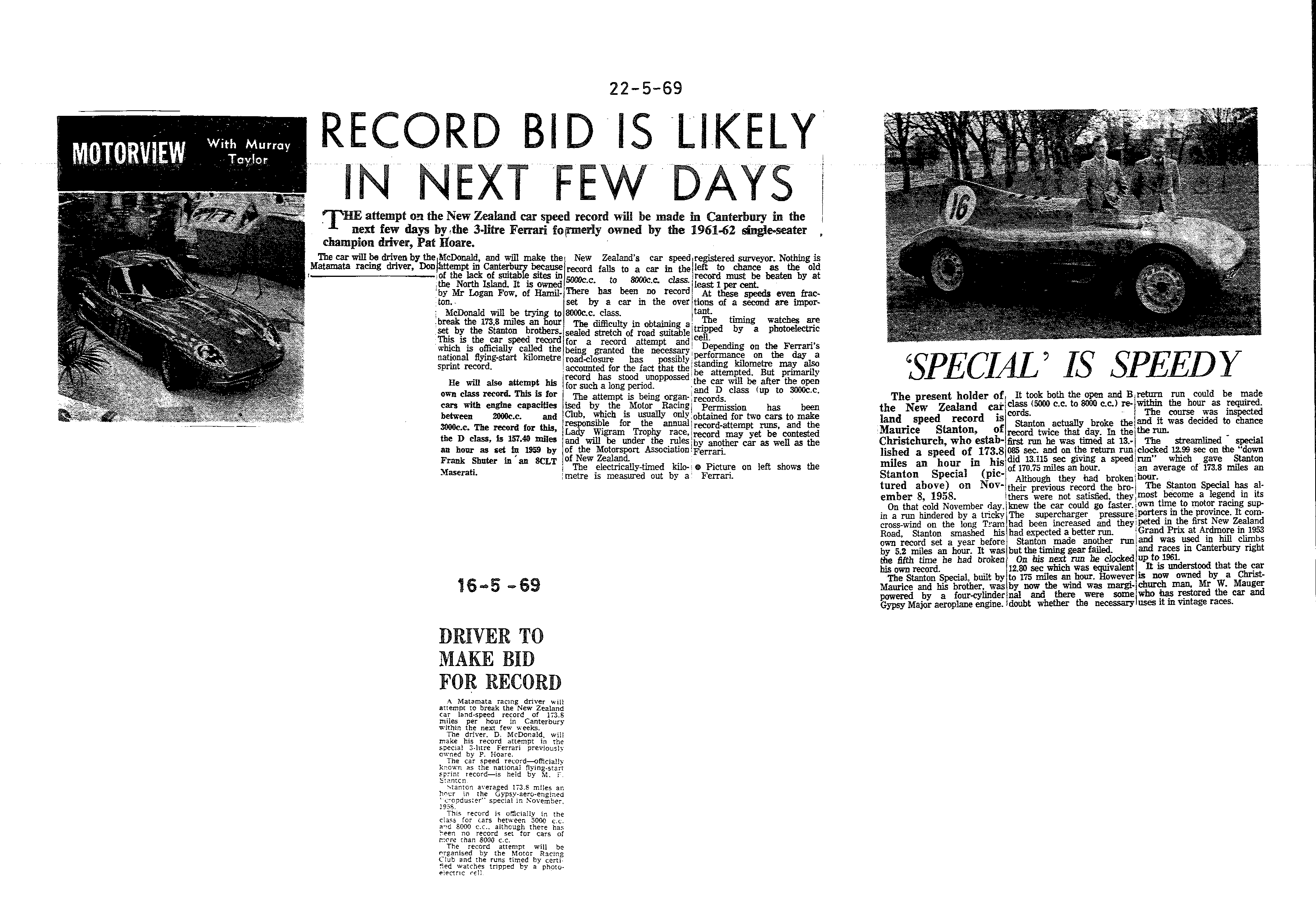Scan of the clipping page, 22 May 1969