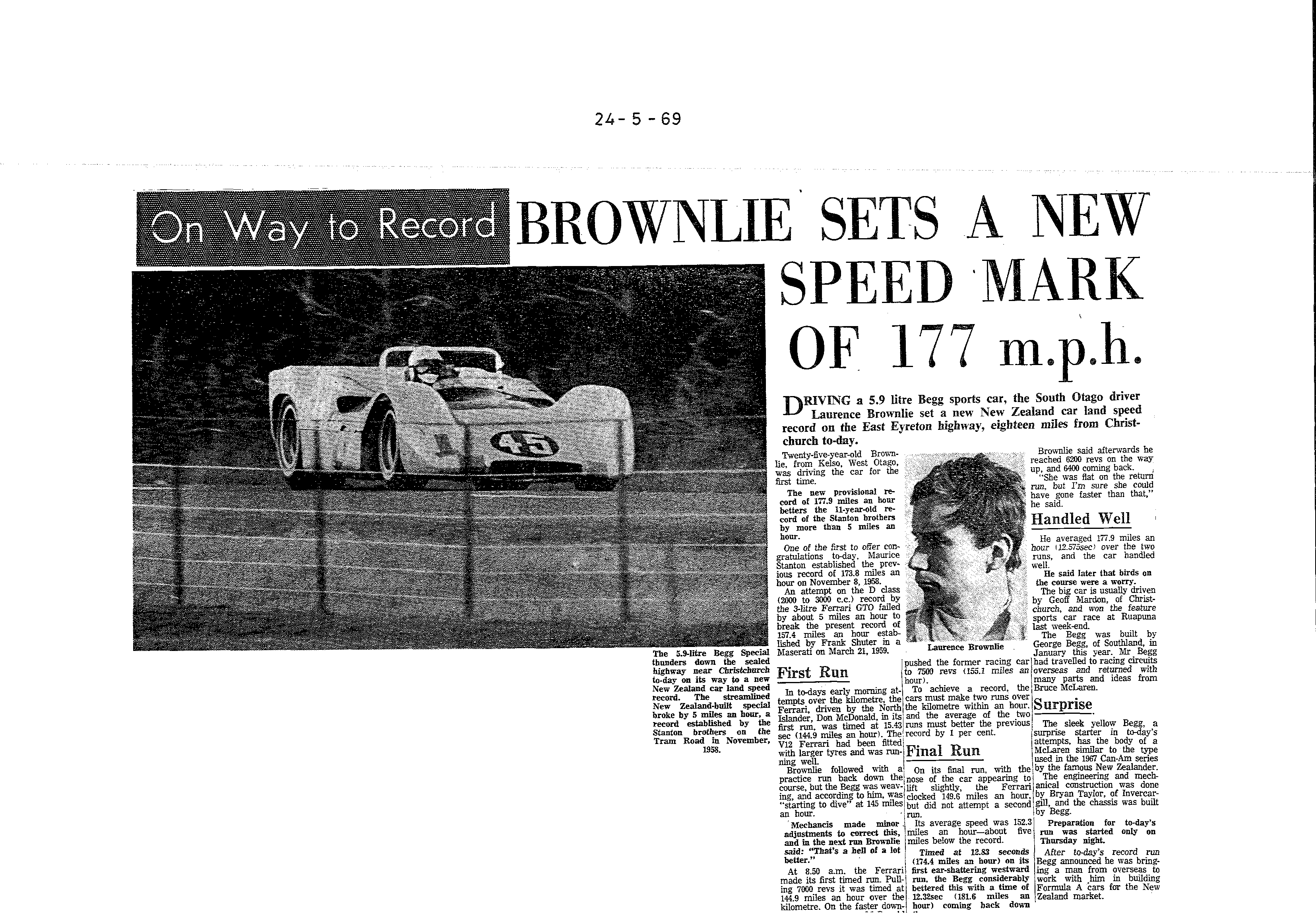 Scan of the clipping page, 24 May 1969