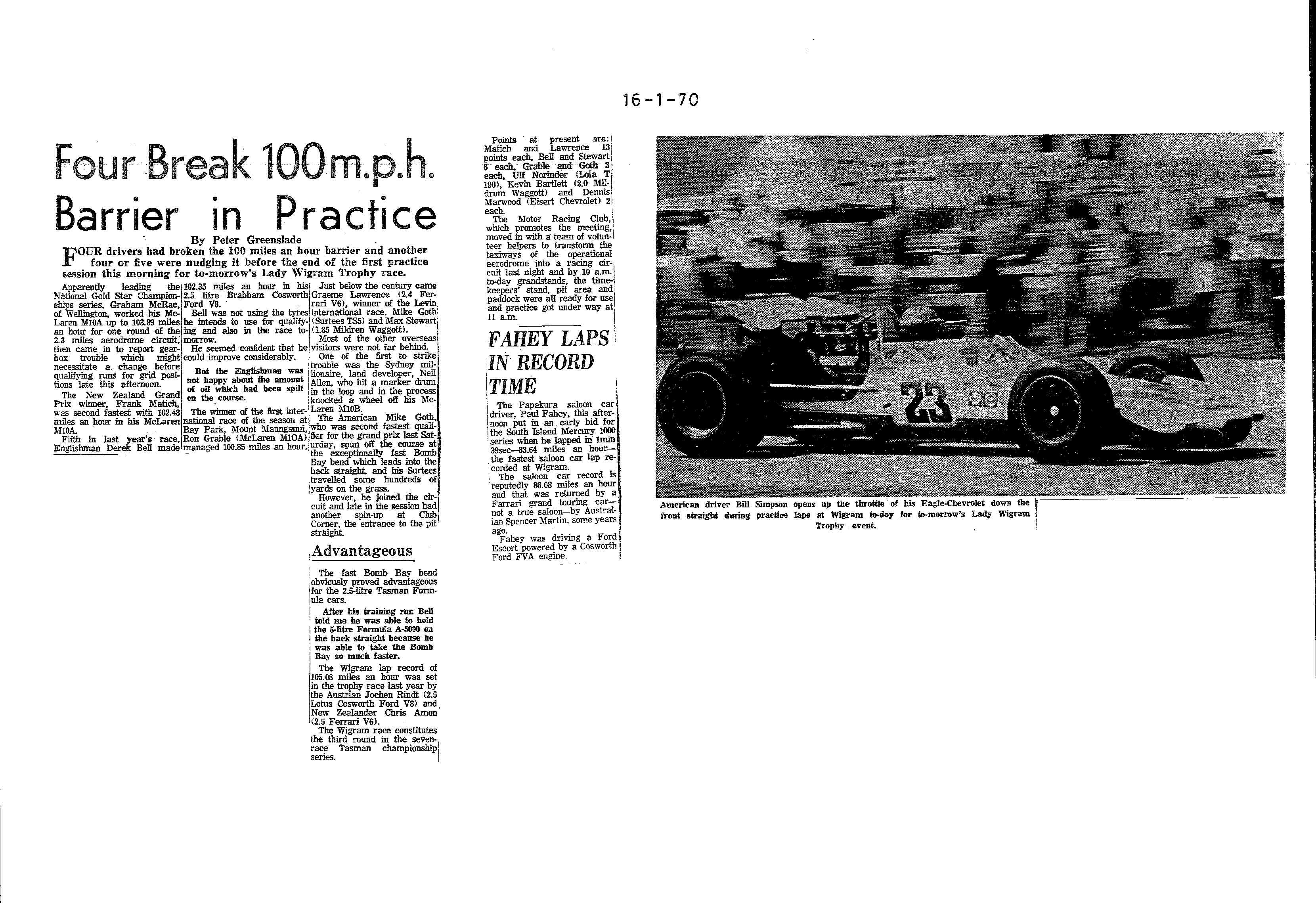 Scan of the clipping page, 16 January 1970