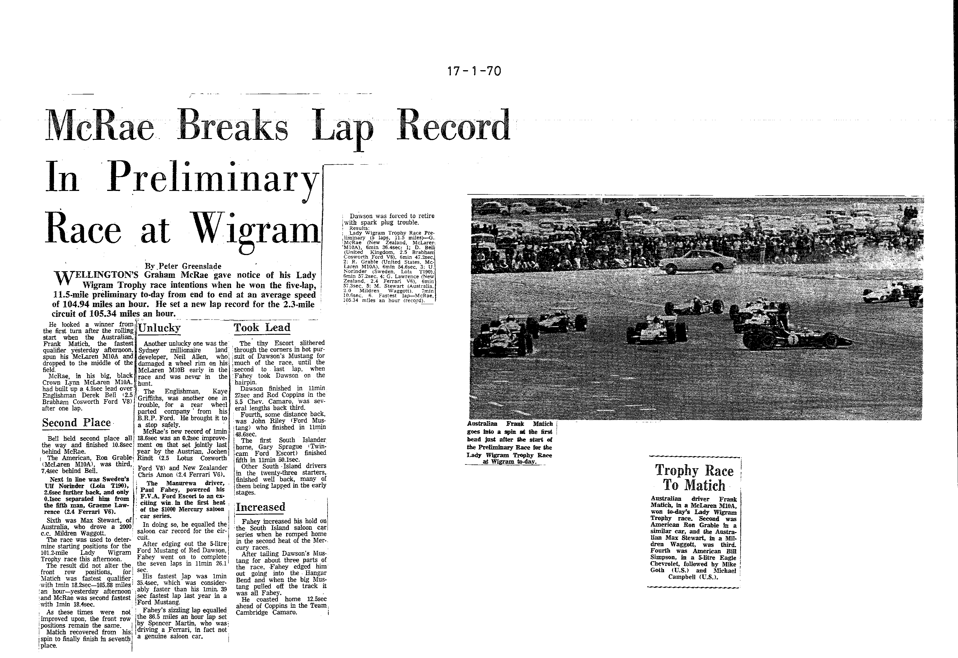 Scan of the clipping page, 17 January 1970