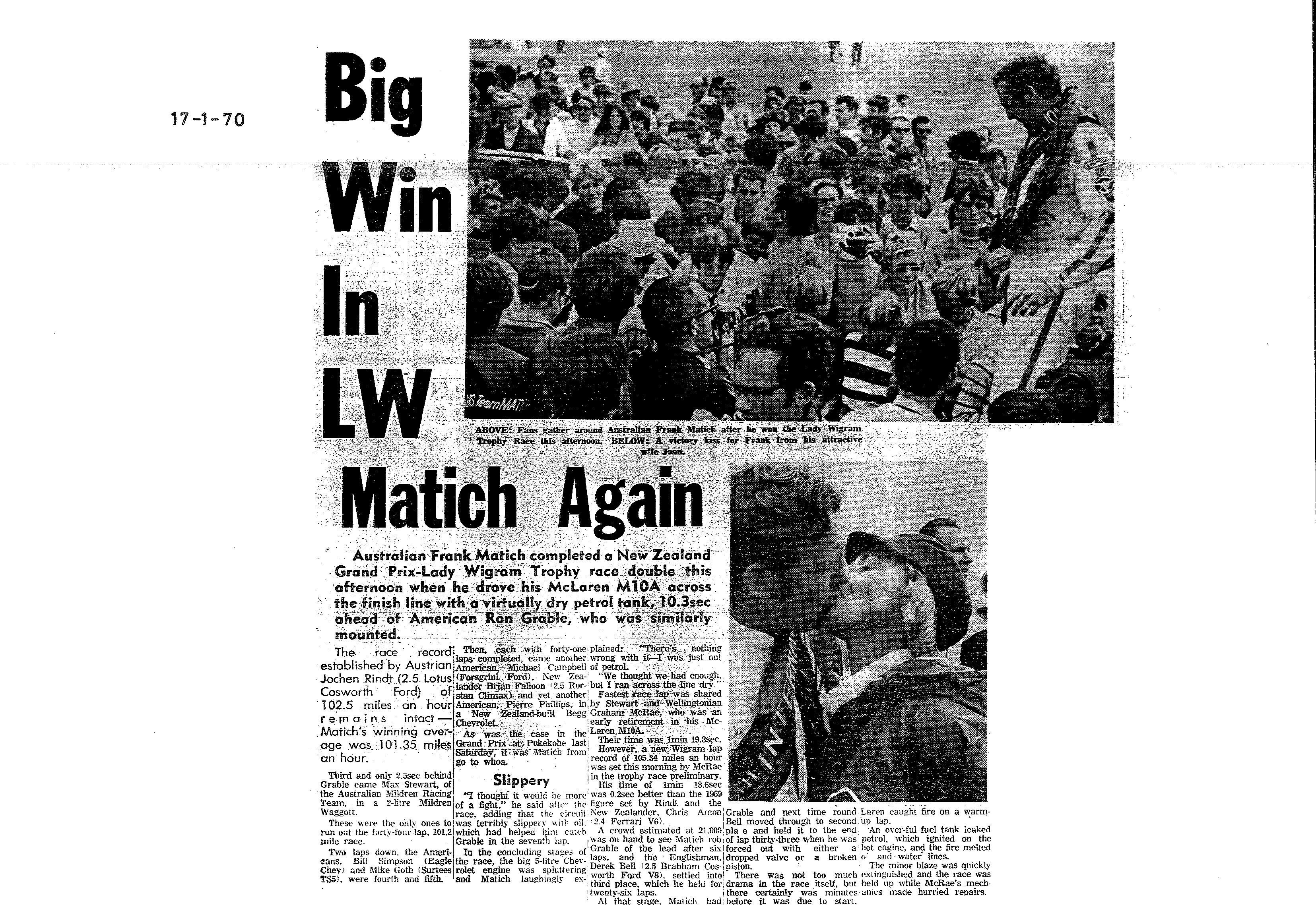 Scan of the clipping page, 17 January 1970