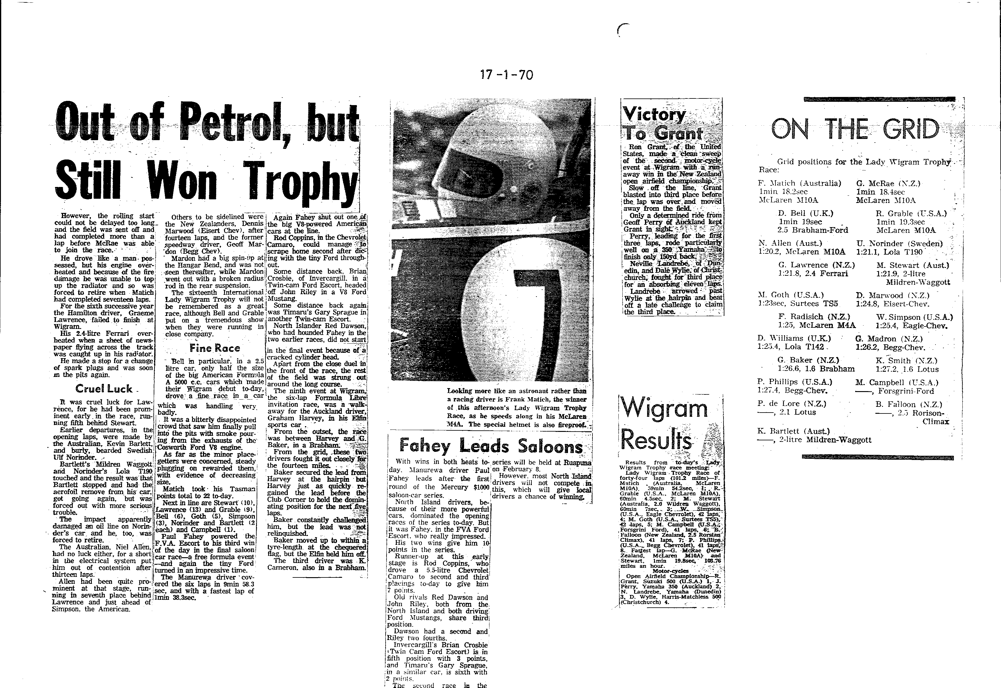 Scan of the clipping page, 17 January 1970