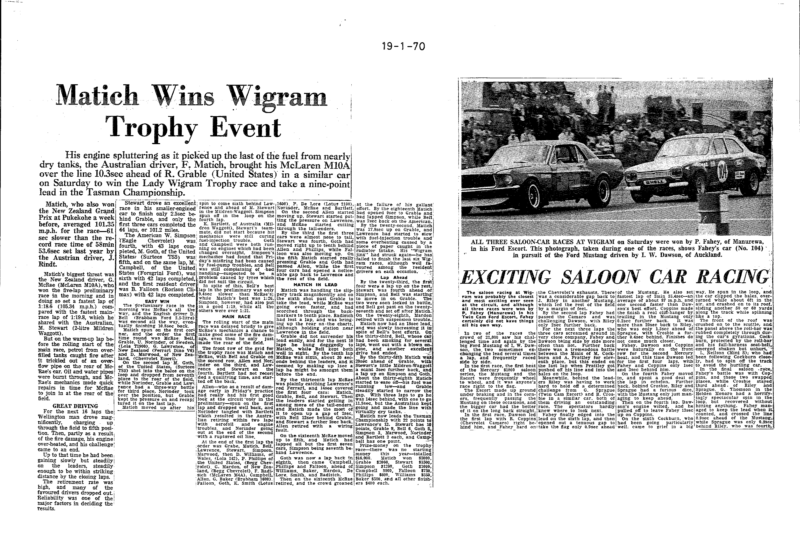 Scan of the clipping page, 19 January 1970