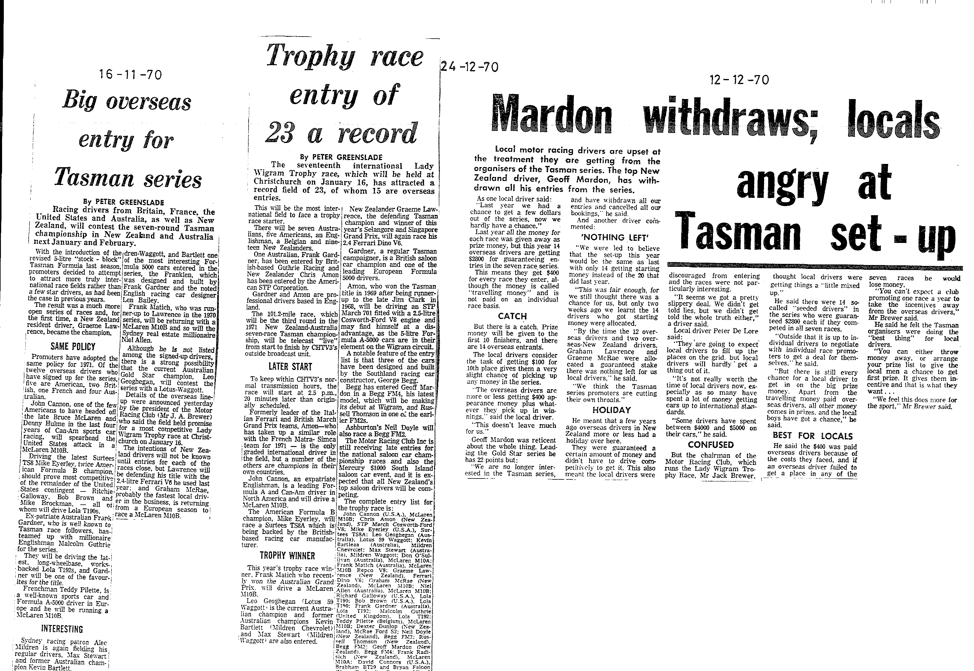 Scan of the clipping page, 16 November 1970