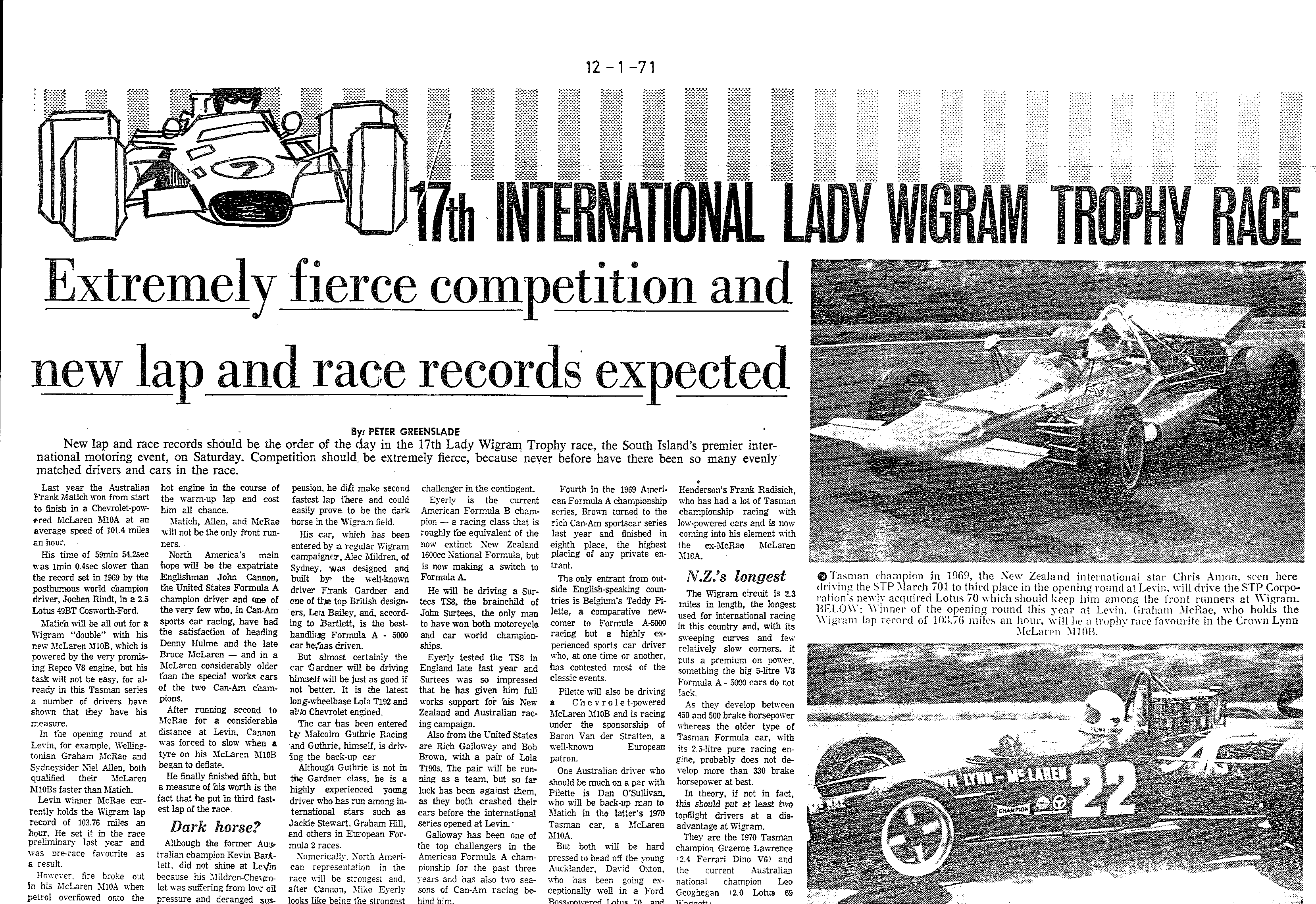 Scan of the clipping page, 12 January 1971