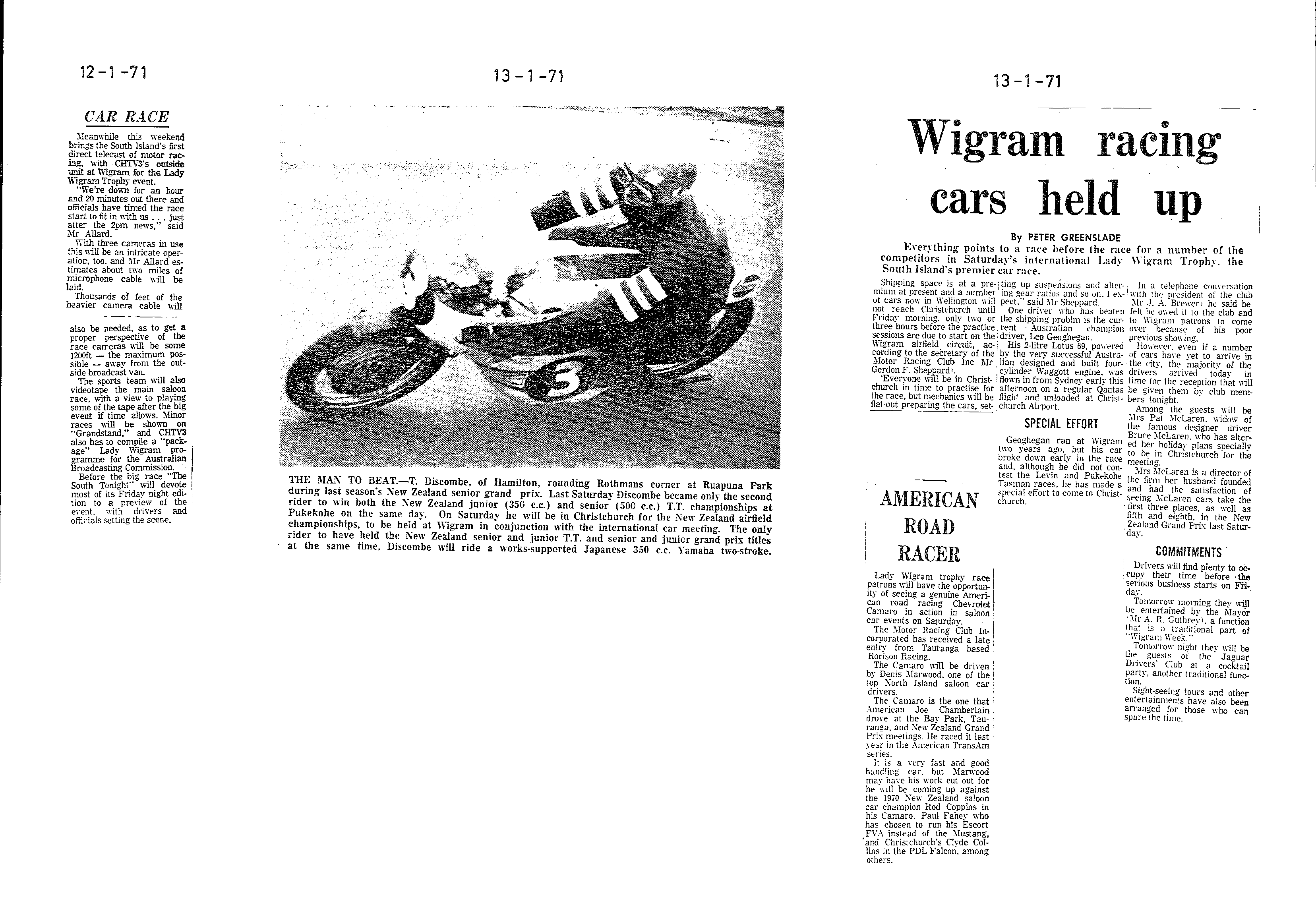 Scan of the clipping page, 13 January 1971
