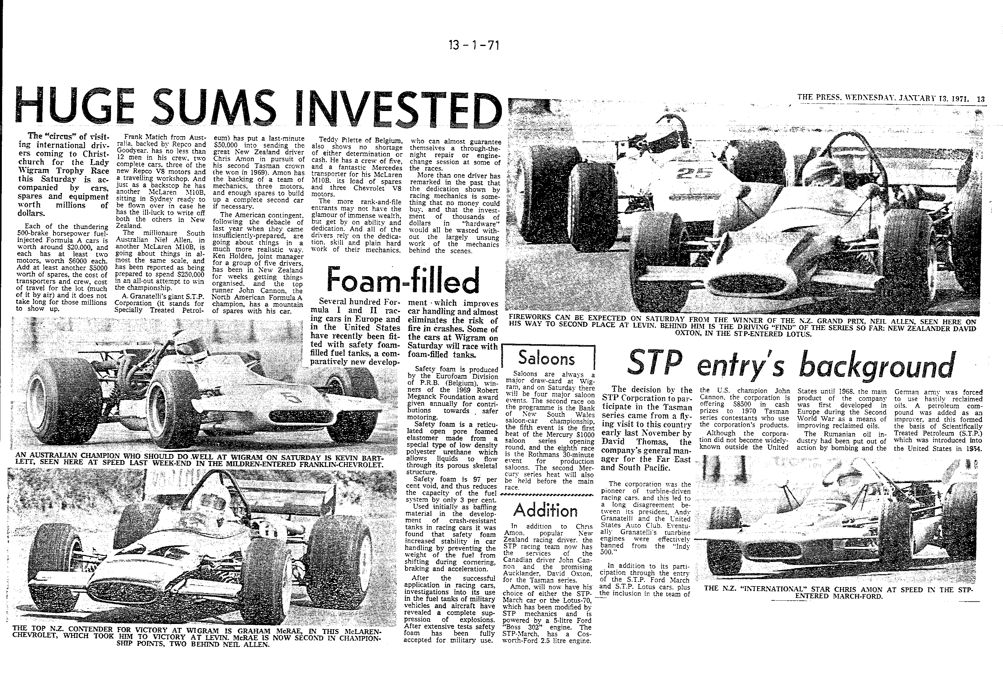Scan of the clipping page, 13 January 1971