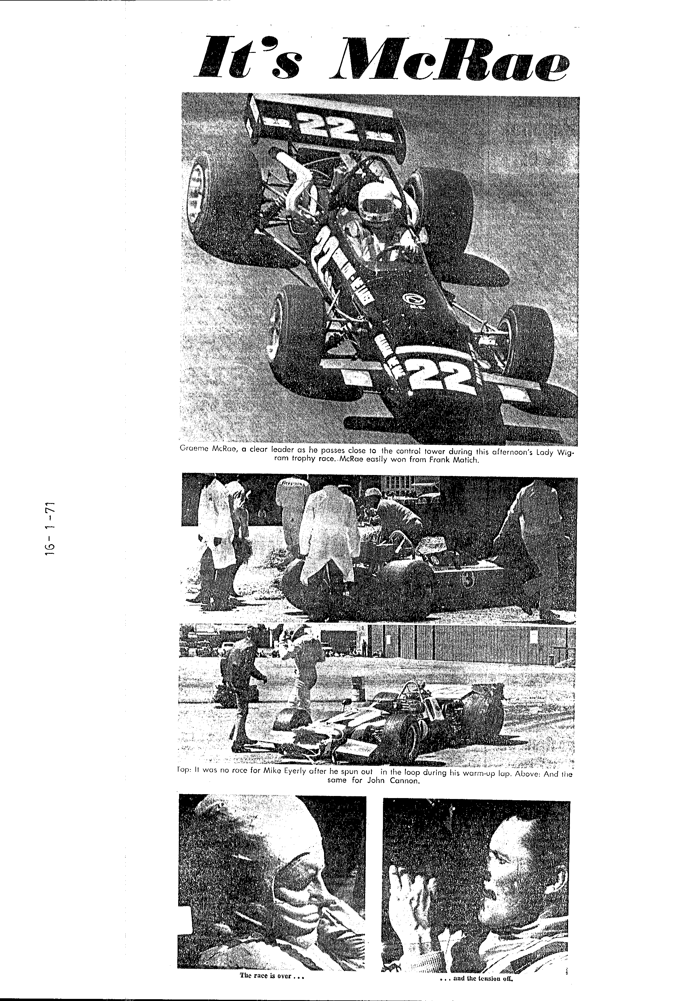 Scan of the clipping page, 16 January 1971