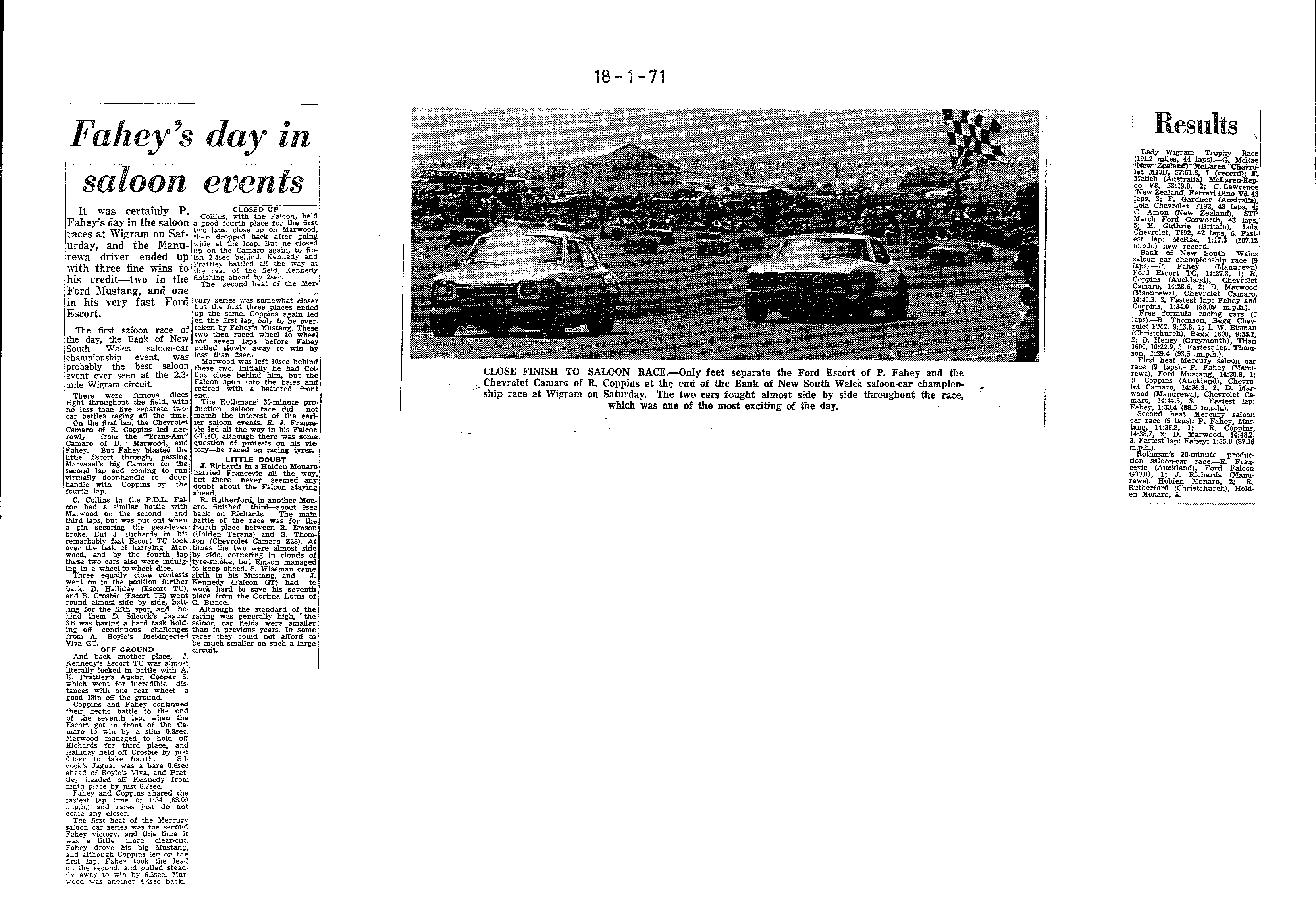 Scan of the clipping page, 18 January 1971