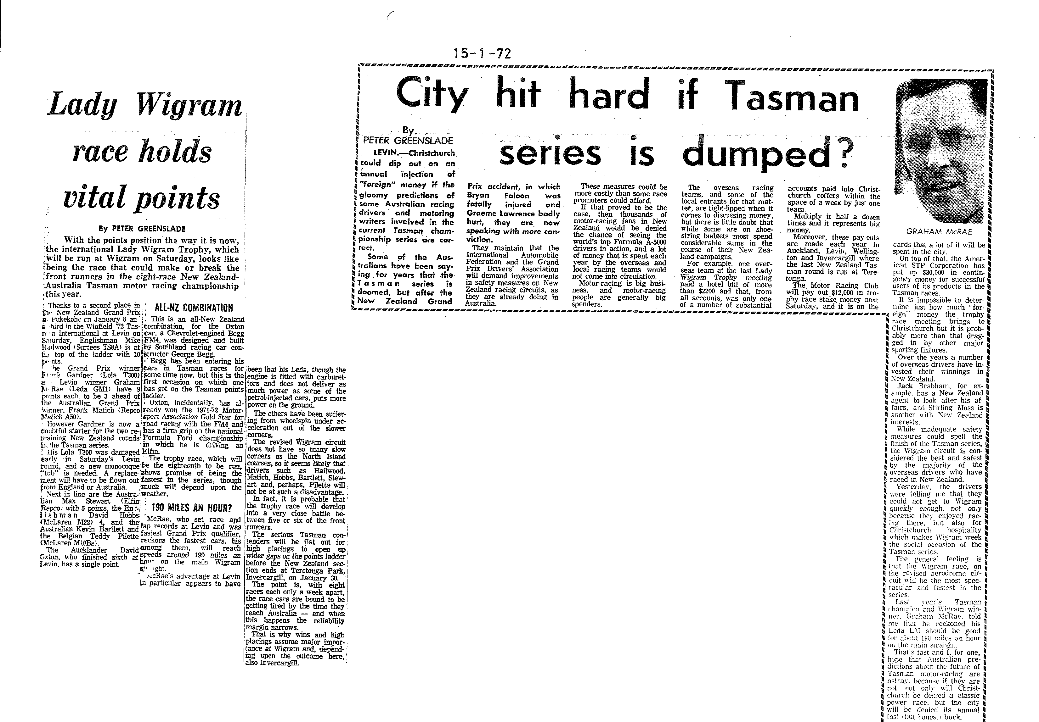Scan of the clipping page, 15 January 1972
