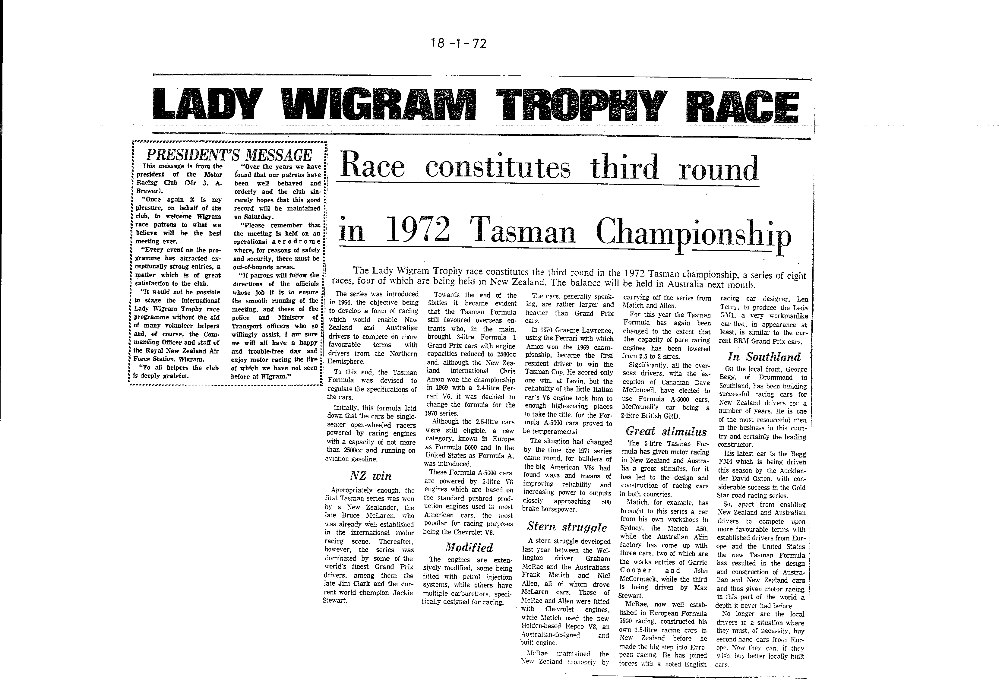 Scan of the clipping page, 18 January 1972