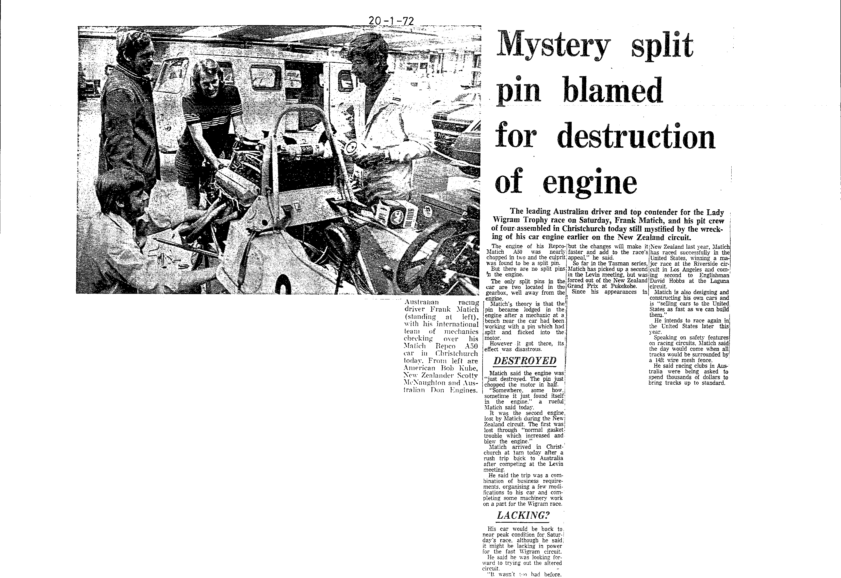 Scan of the clipping page, 20 January 1972