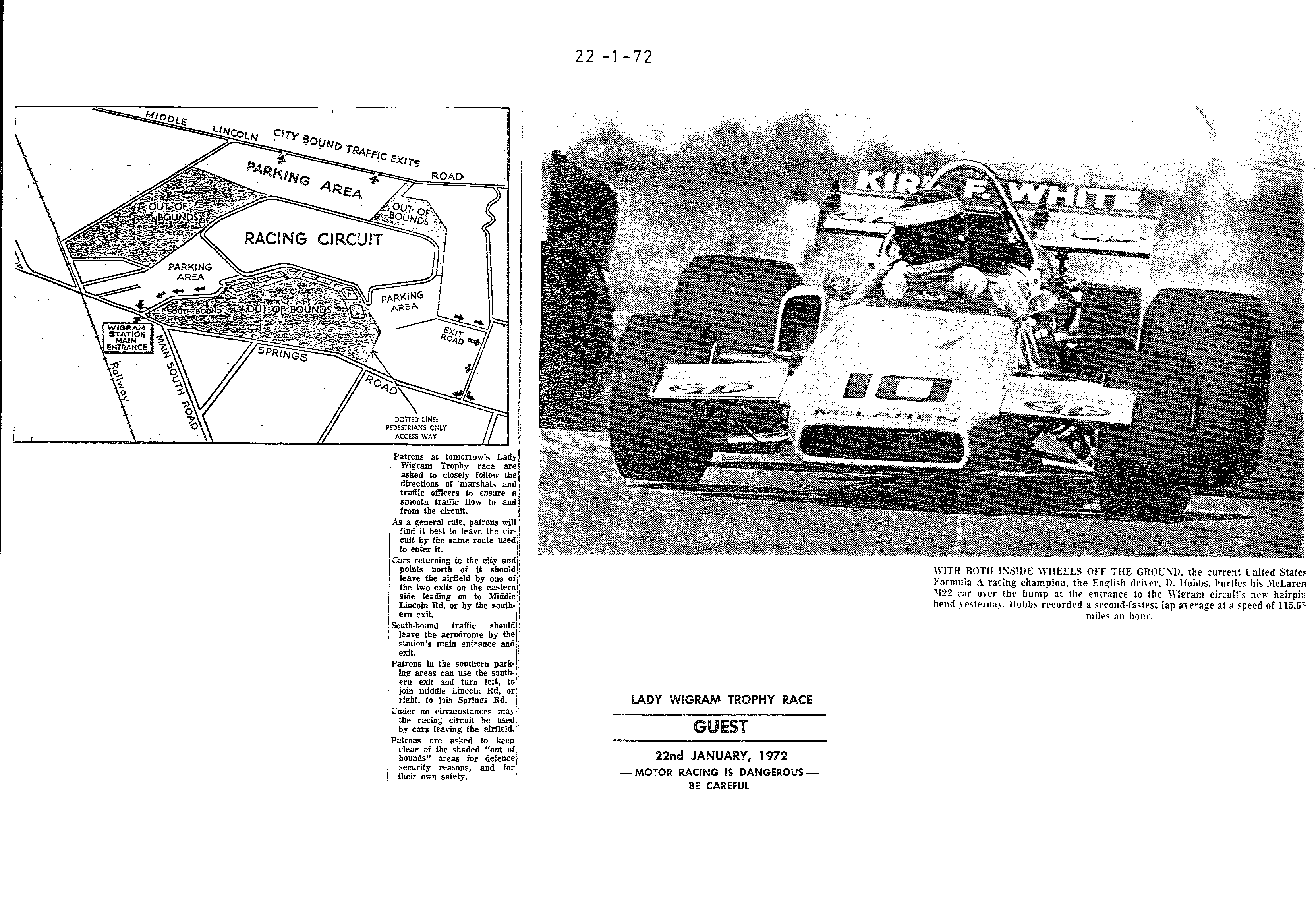 Scan of the clipping page, 22 January 1972