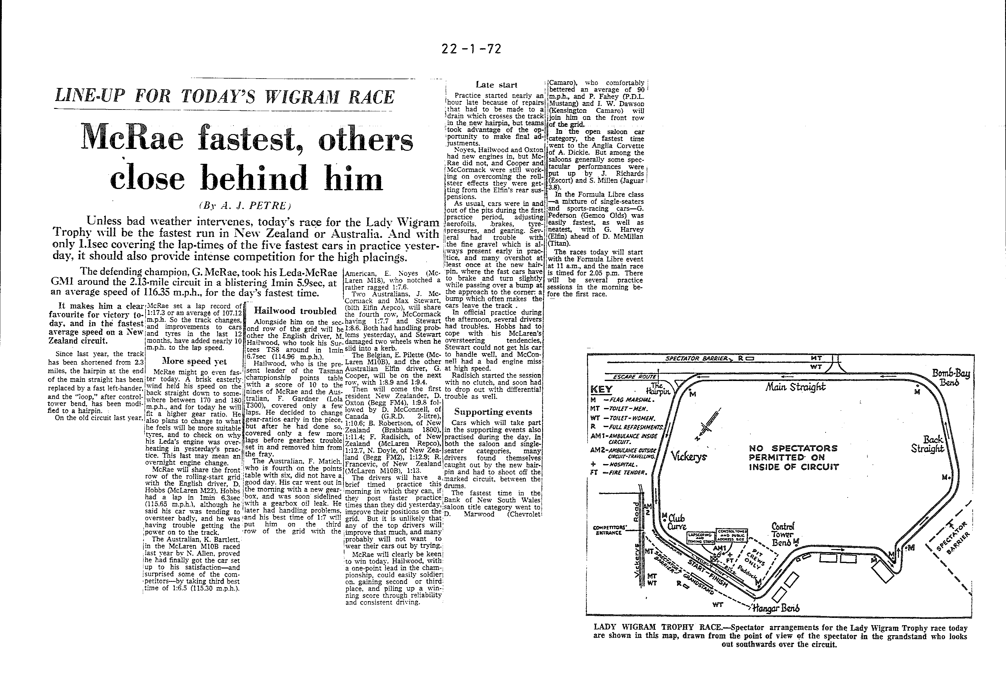 Scan of the clipping page, 22 January 1972