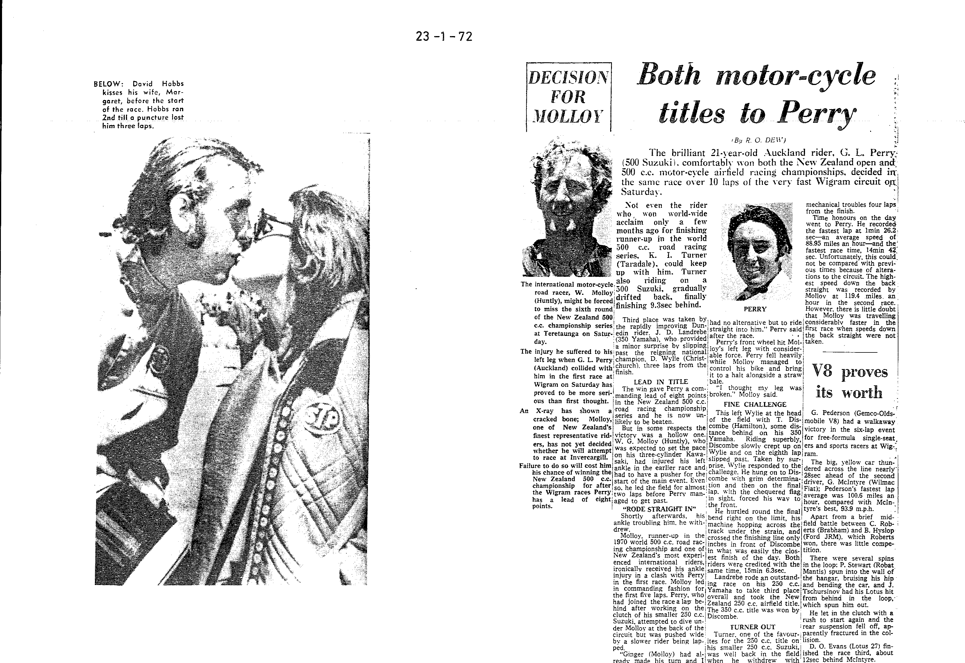 Scan of the clipping page, 23 January 1972