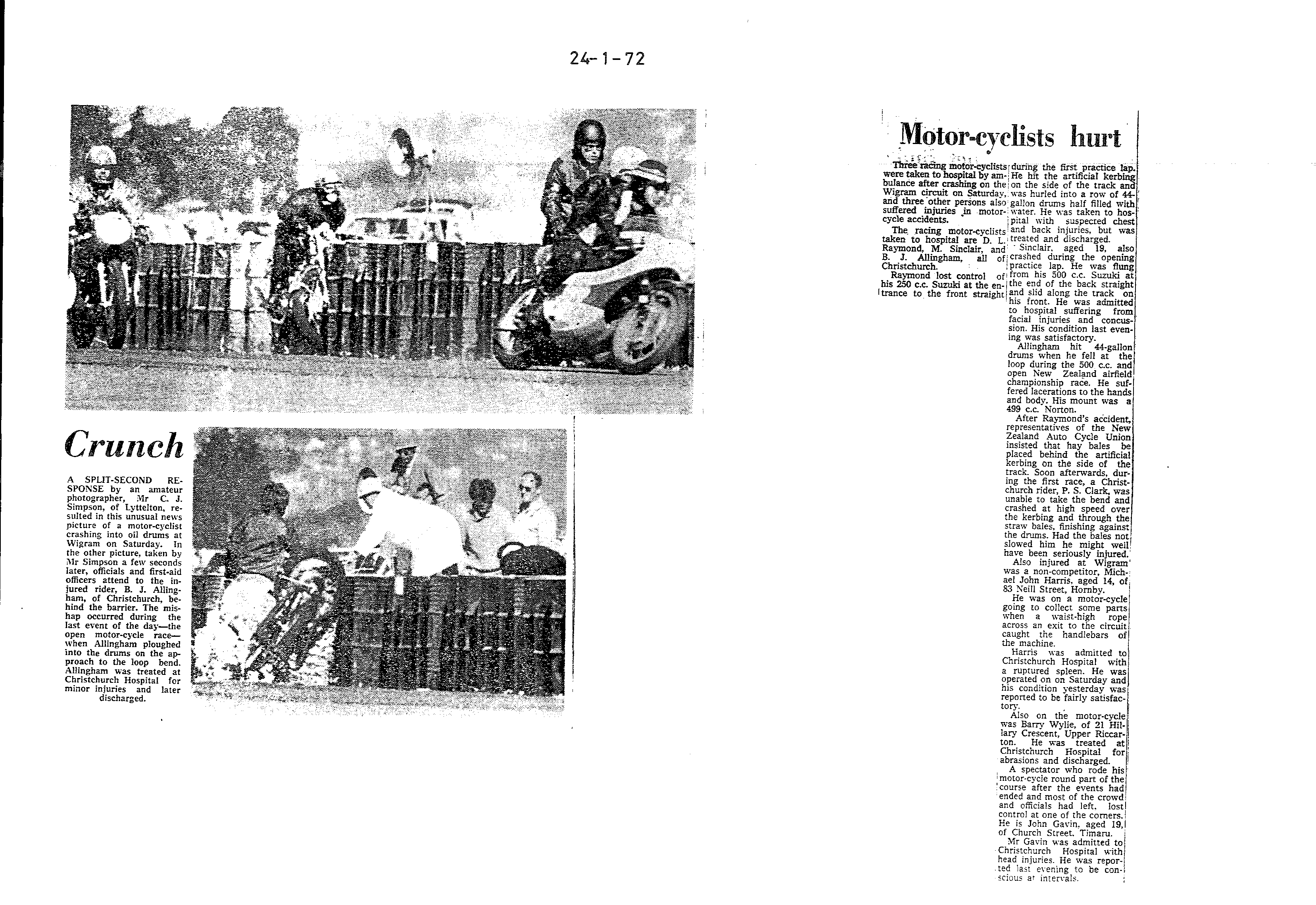 Scan of the clipping page, 24 January 1972