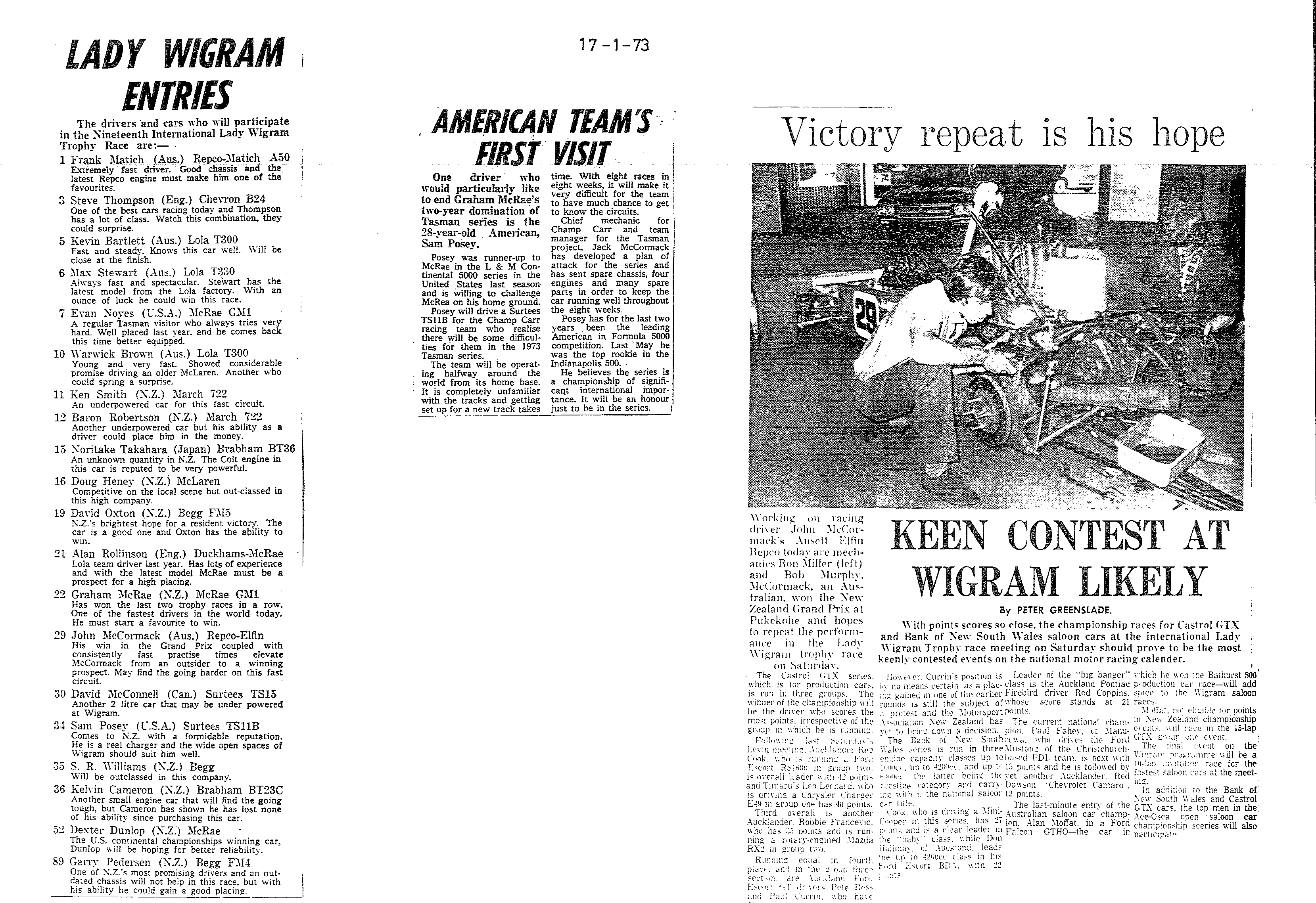 Scan of the clipping page, 17 January 1973