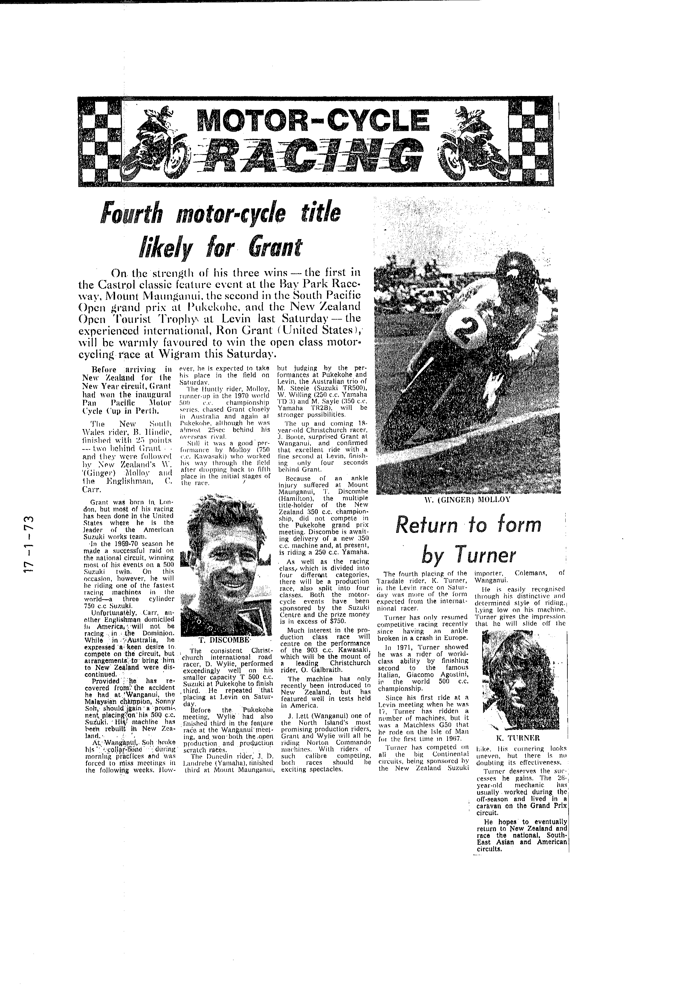 Scan of the clipping page, 17 January 1973