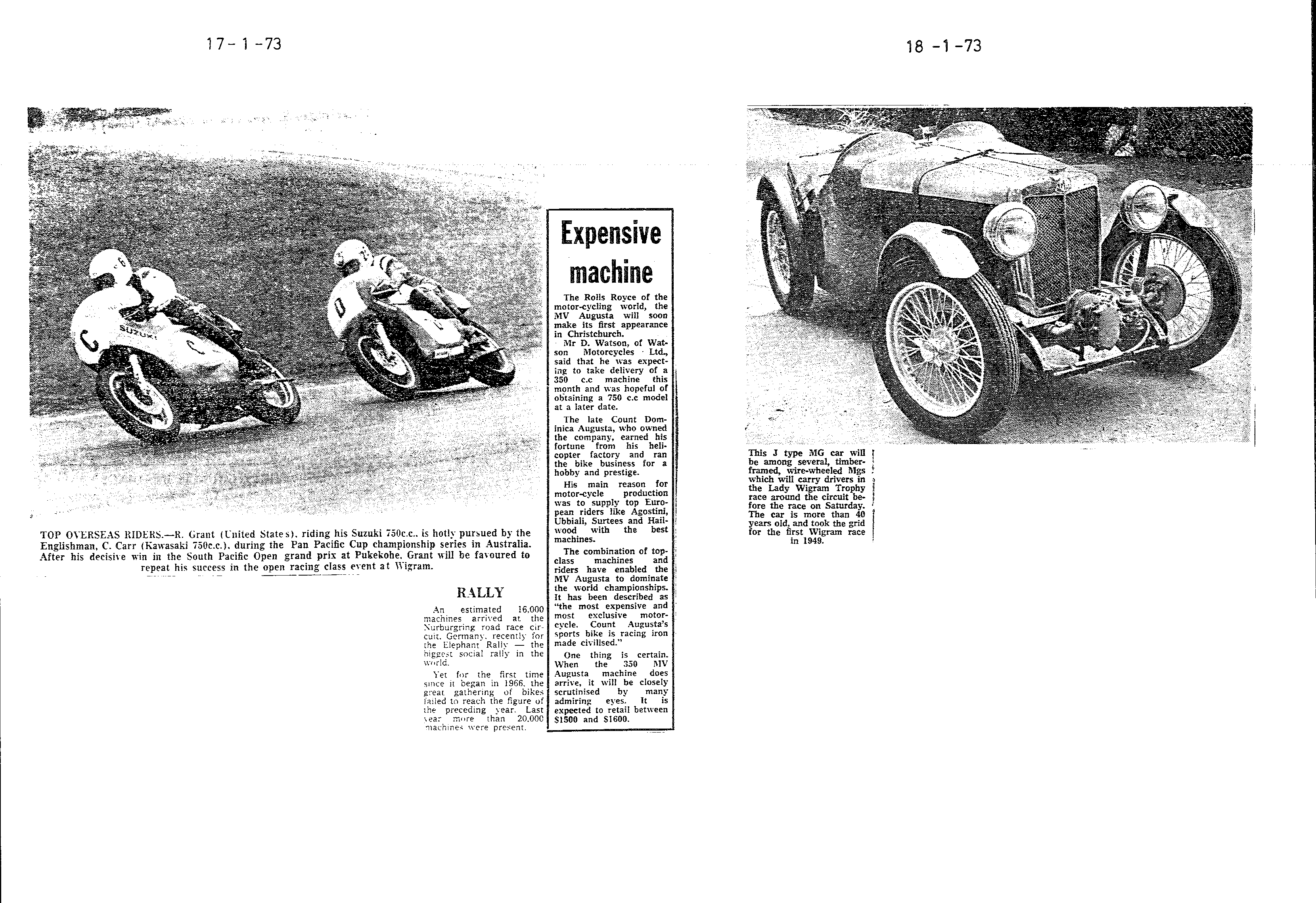 Scan of the clipping page, 17 January 1973