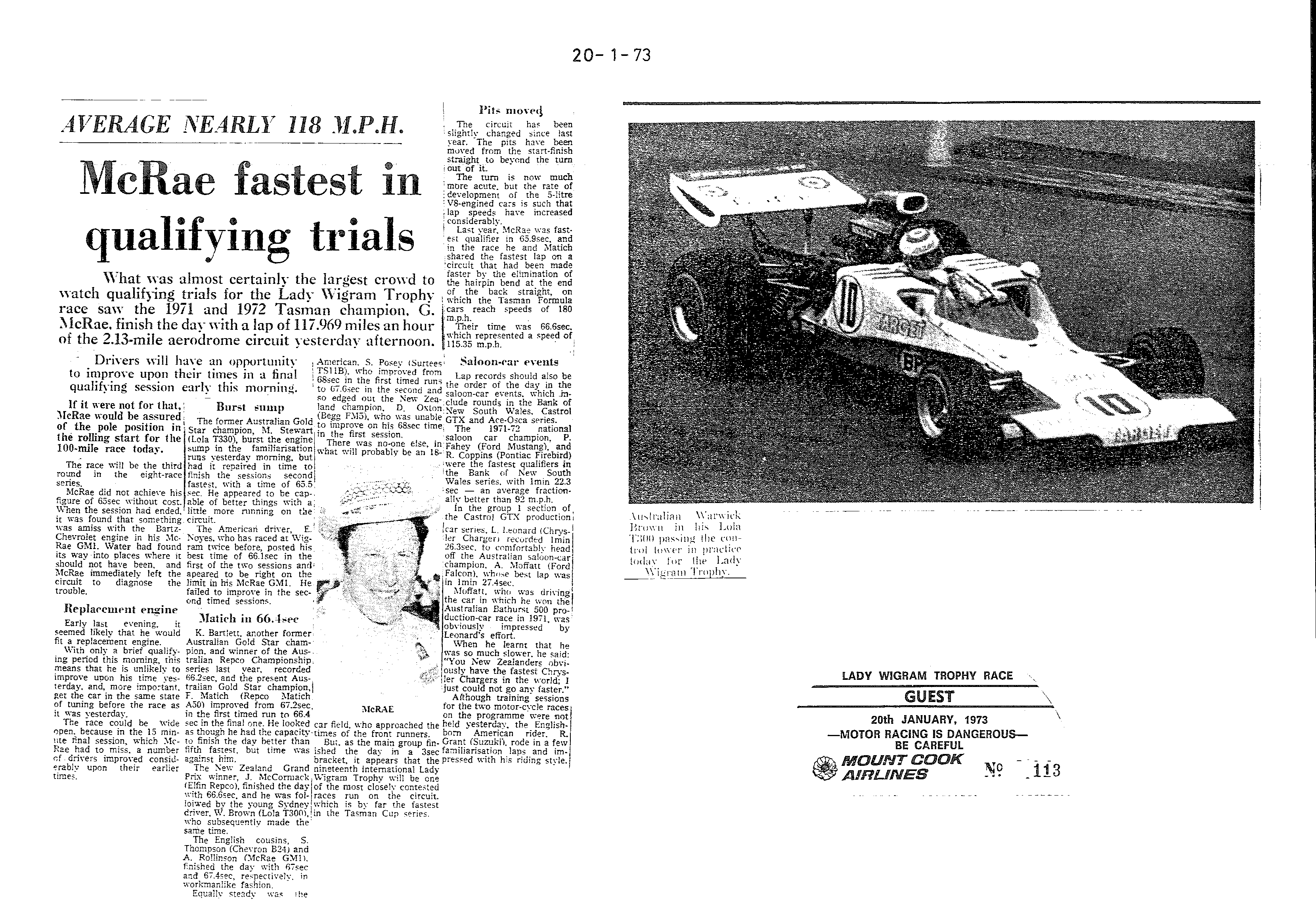 Scan of the clipping page, 20 January 1973