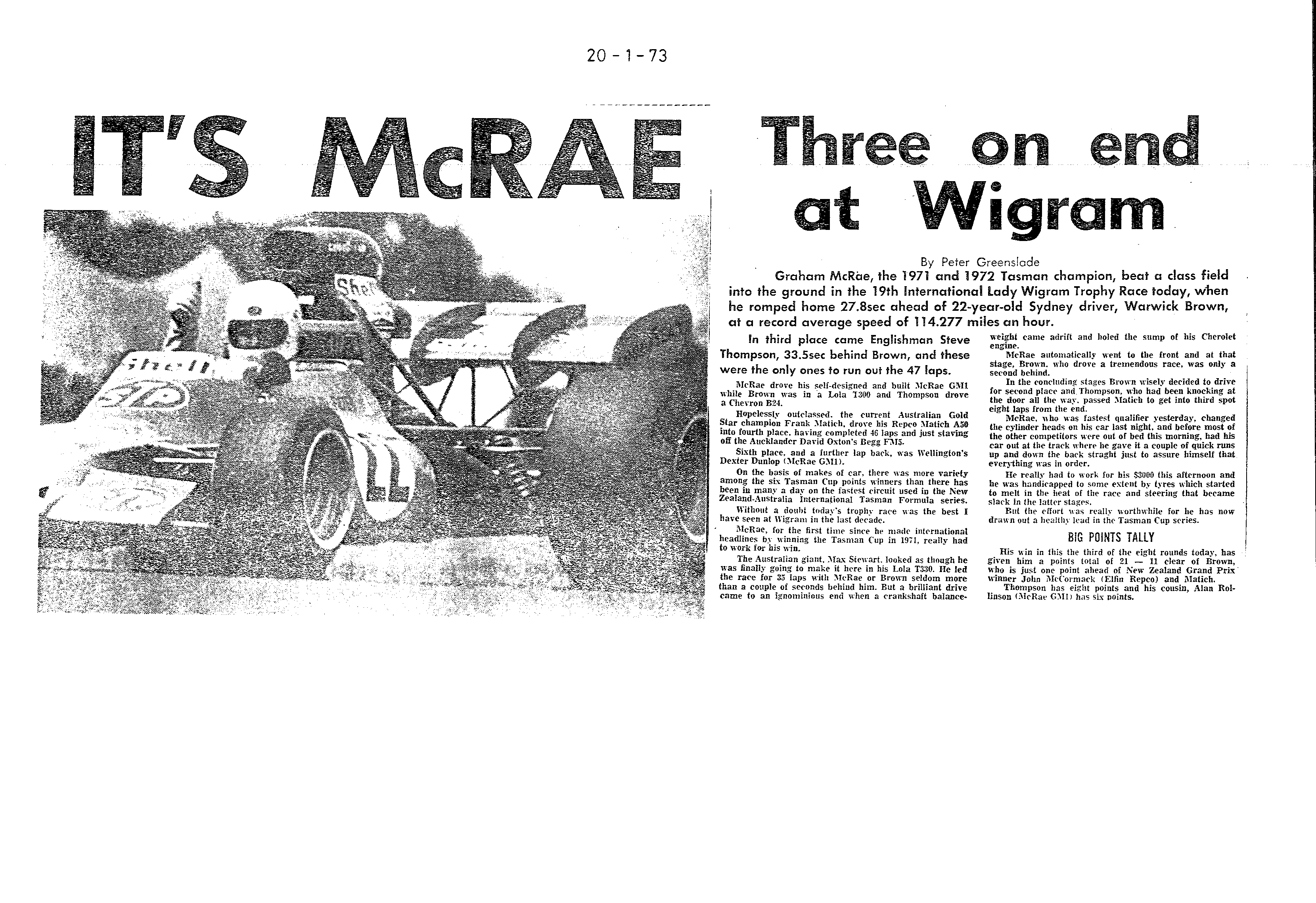 Scan of the clipping page, 20 January 1973