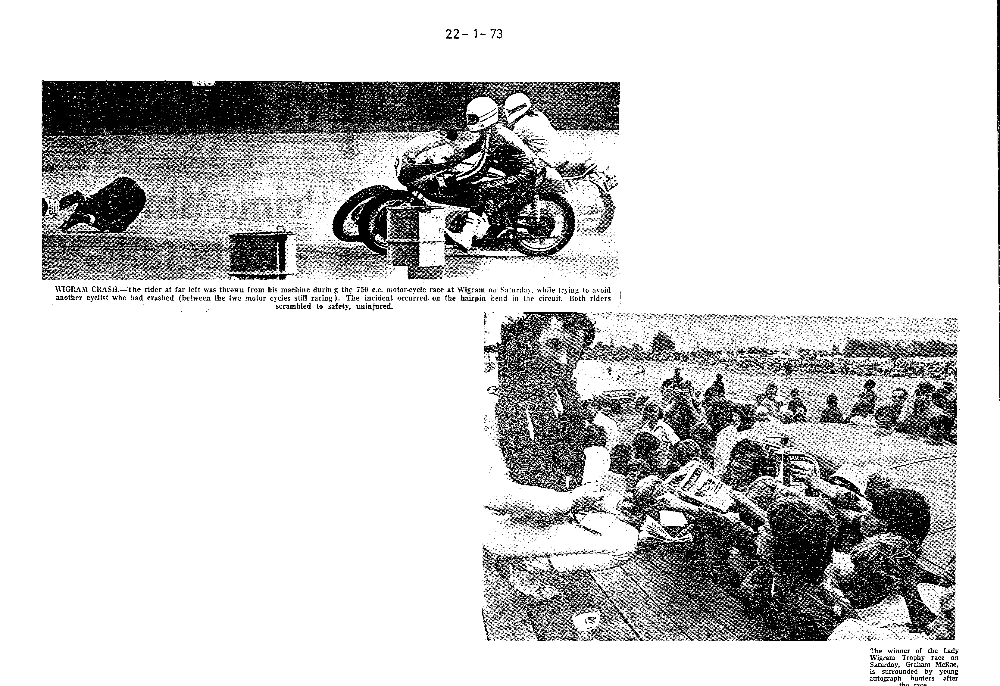 Scan of the clipping page, 22 January 1973