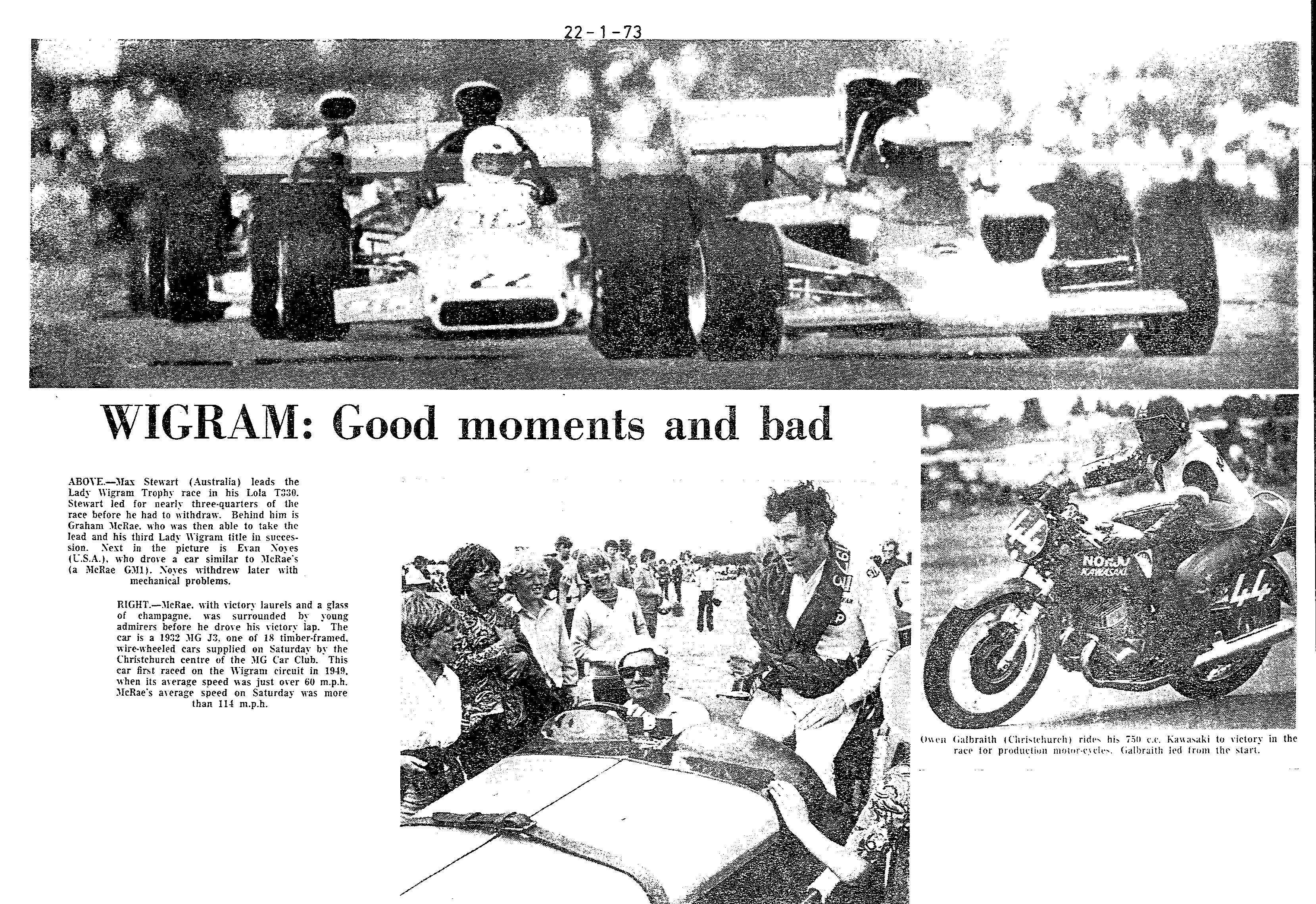 Scan of the clipping page, 22 January 1973