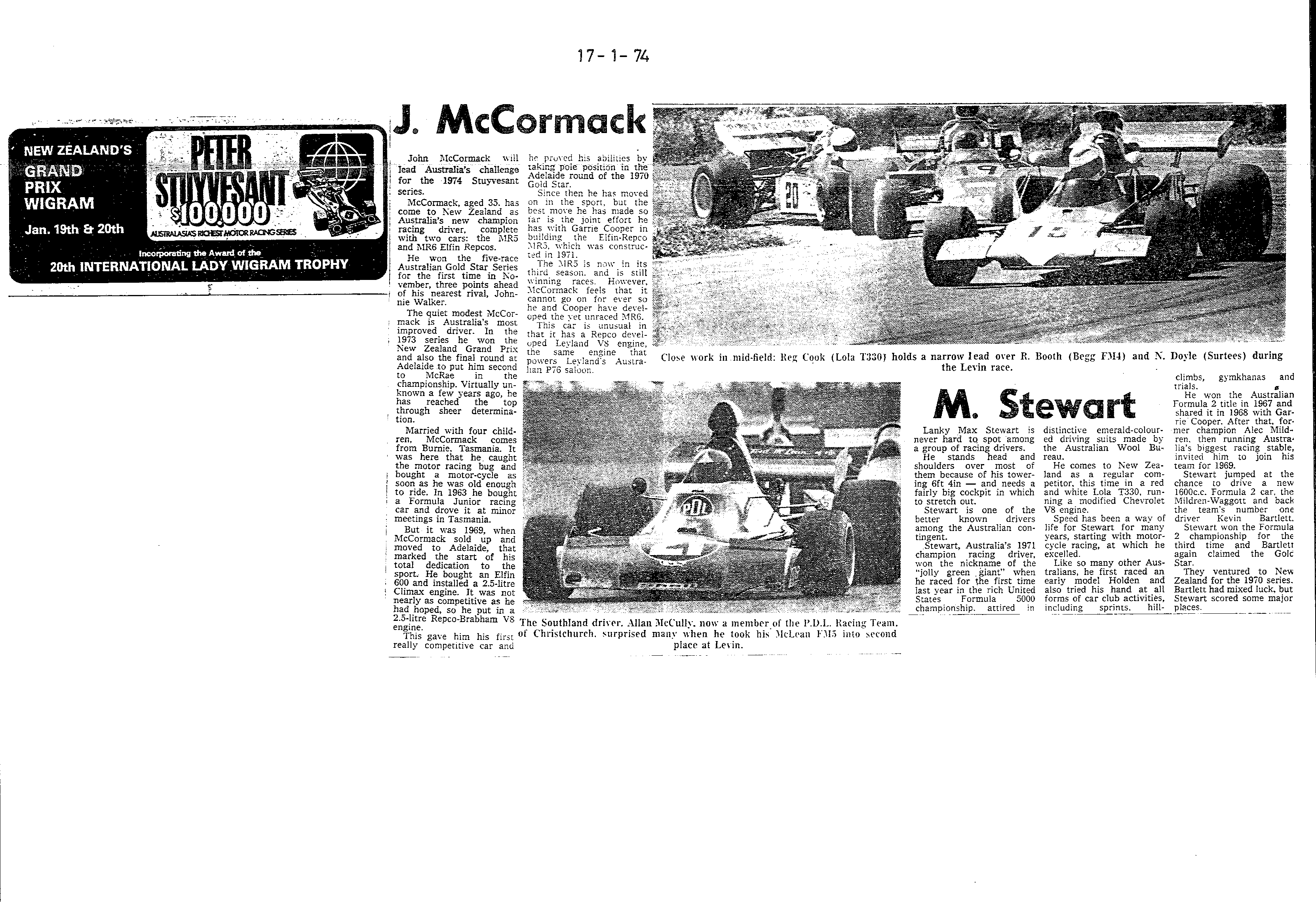 Scan of the clipping page, 17 January 1974