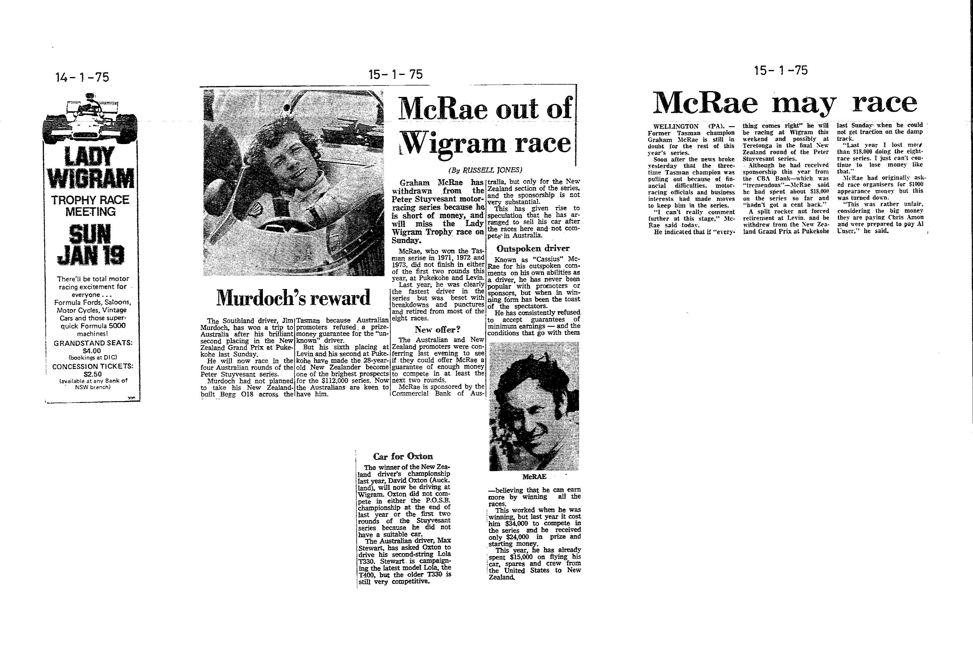 Scan of the clipping page, 14 January 1975