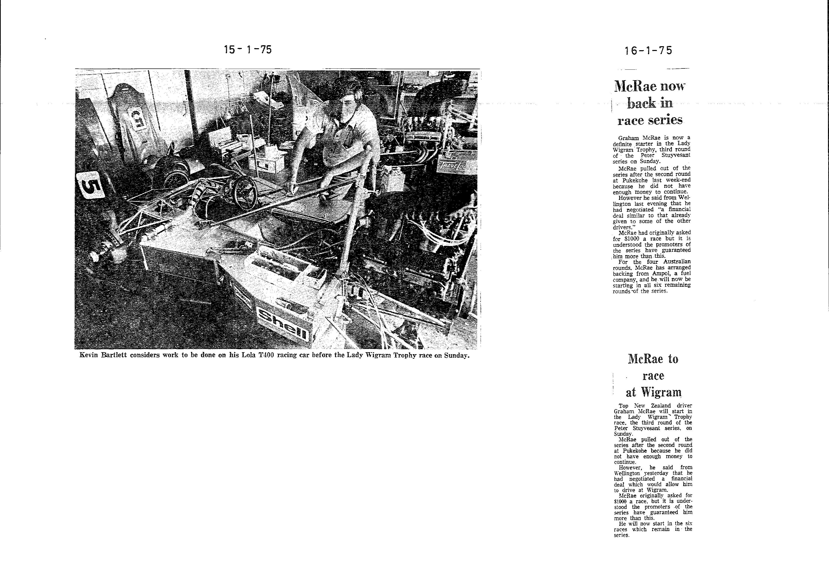 Scan of the clipping page, 15 January 1975