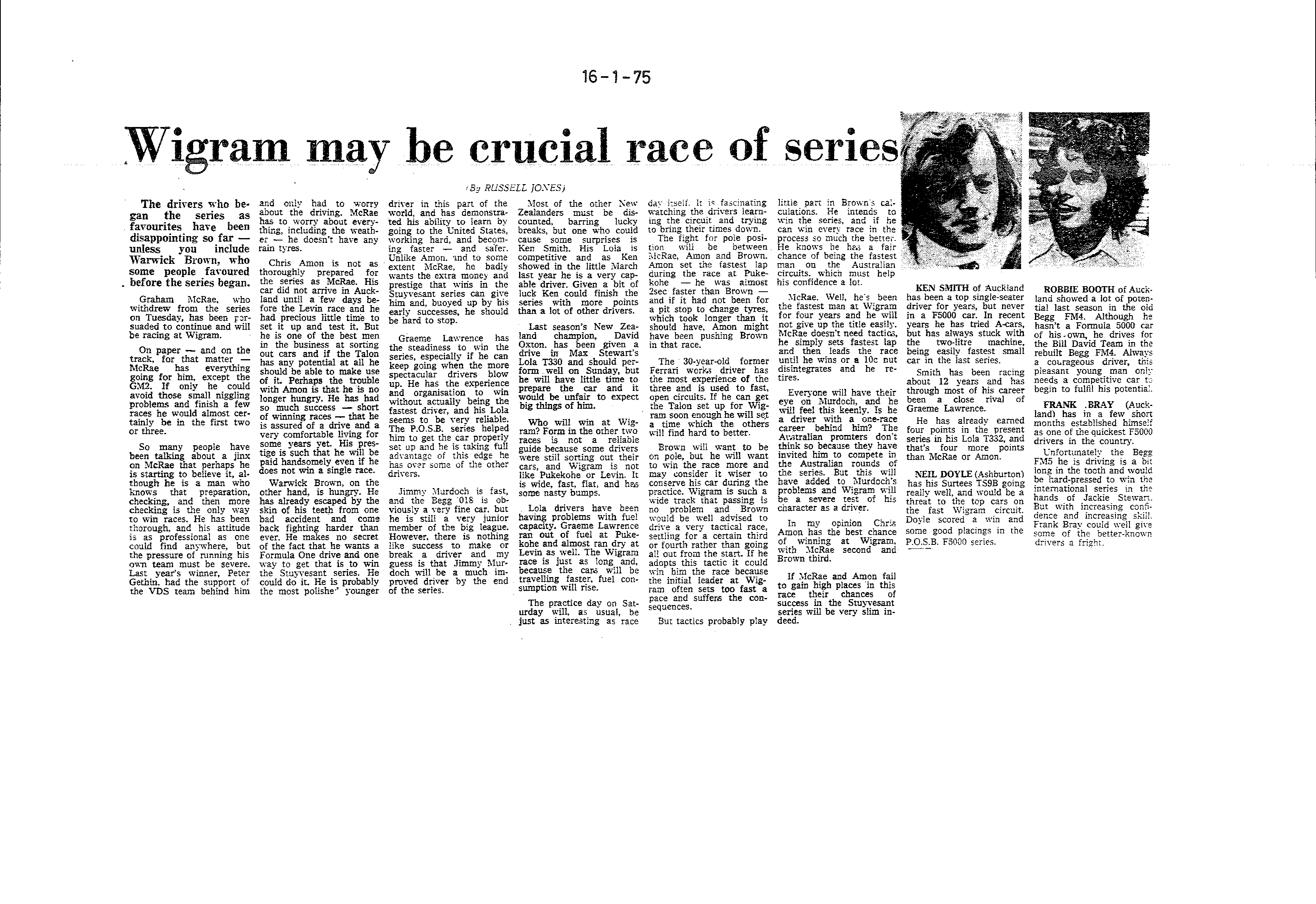 Scan of the clipping page, 16 January 1975