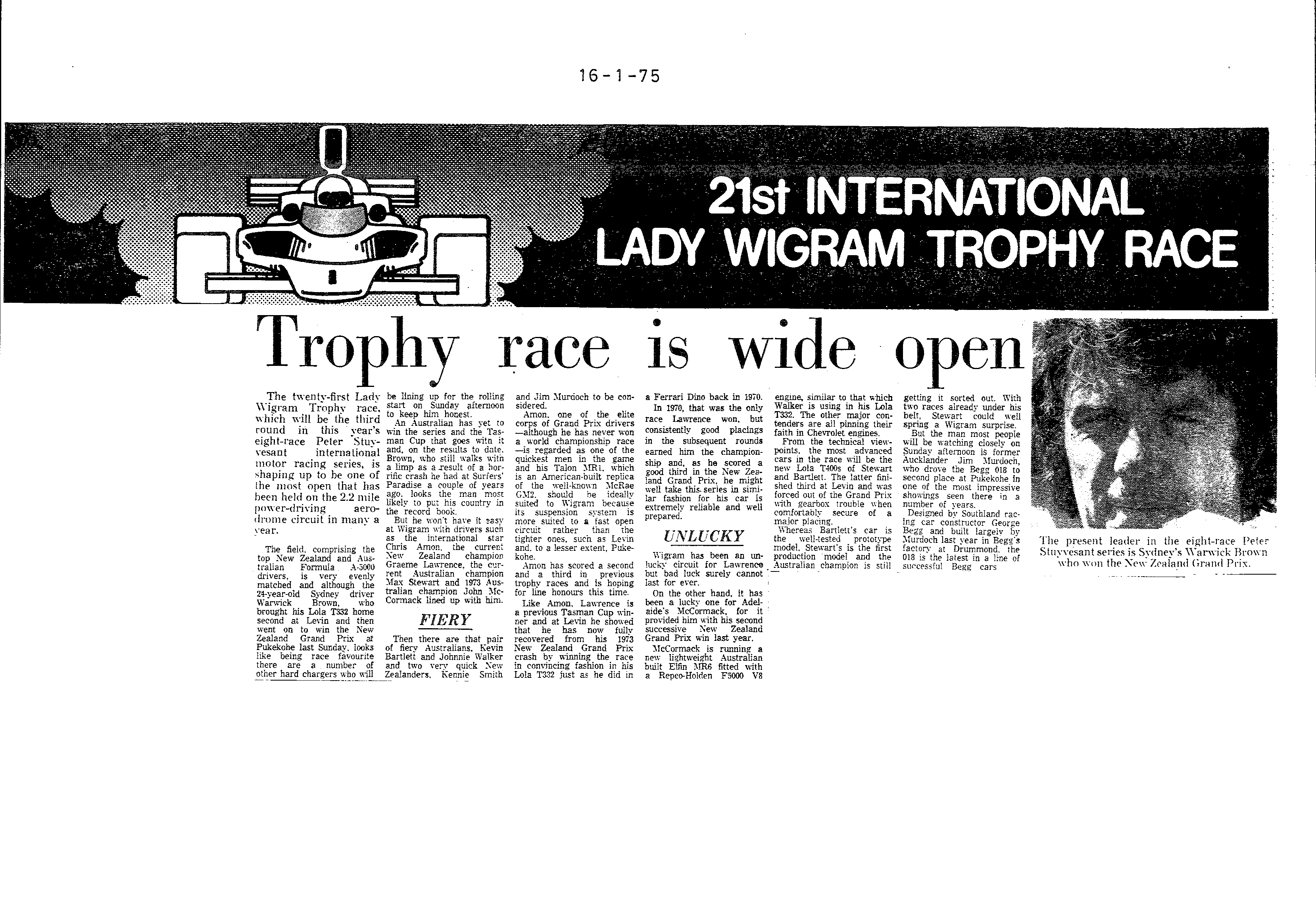 Scan of the clipping page, 16 January 1975