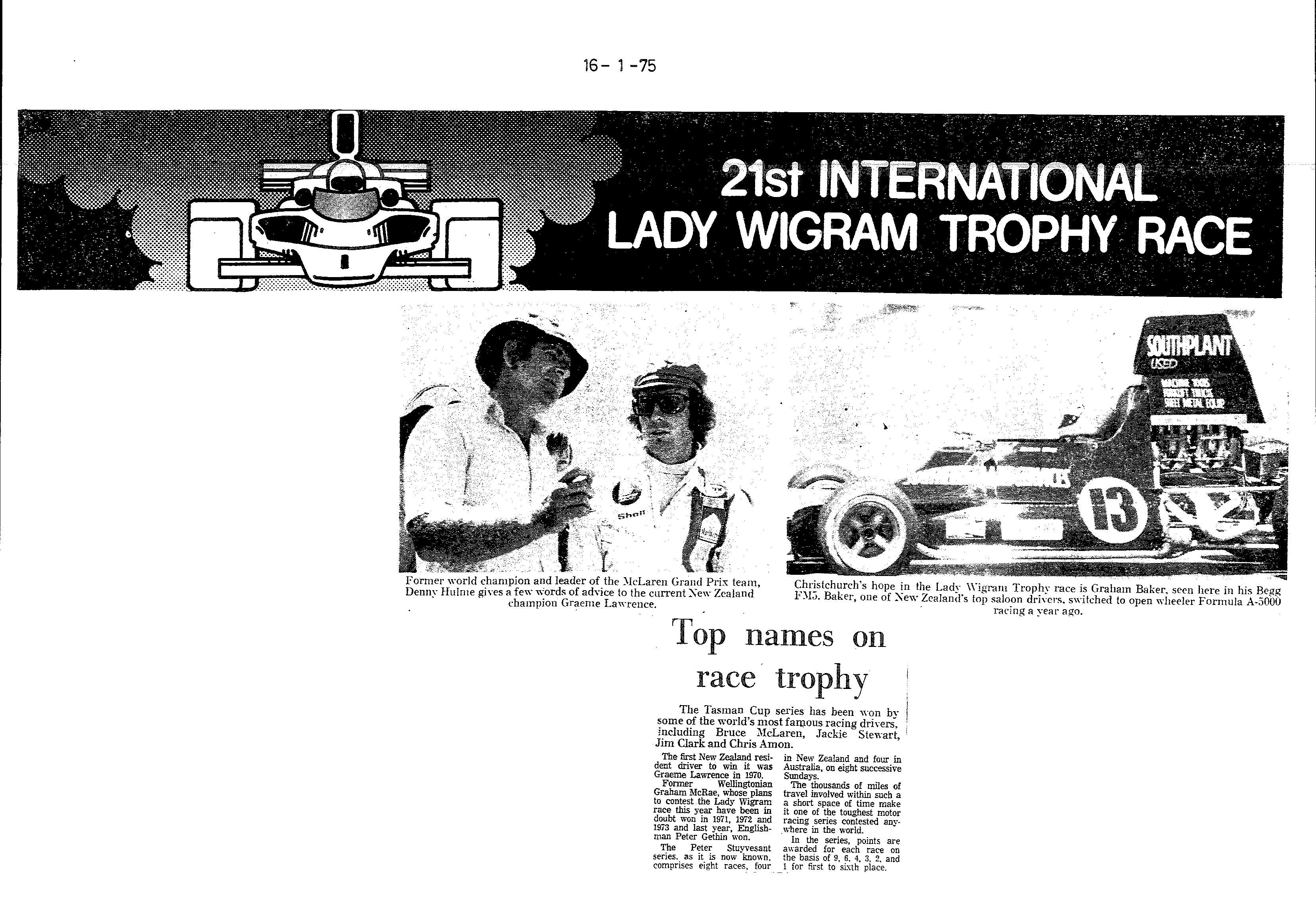 Scan of the clipping page, 16 January 1975