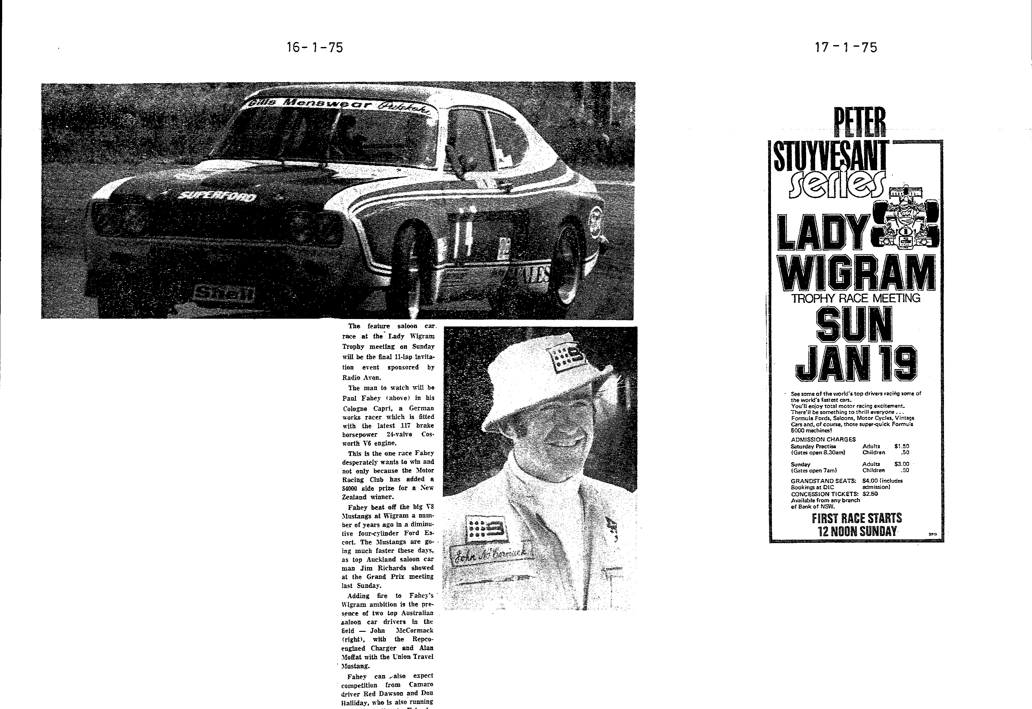 Scan of the clipping page, 16 January 1975