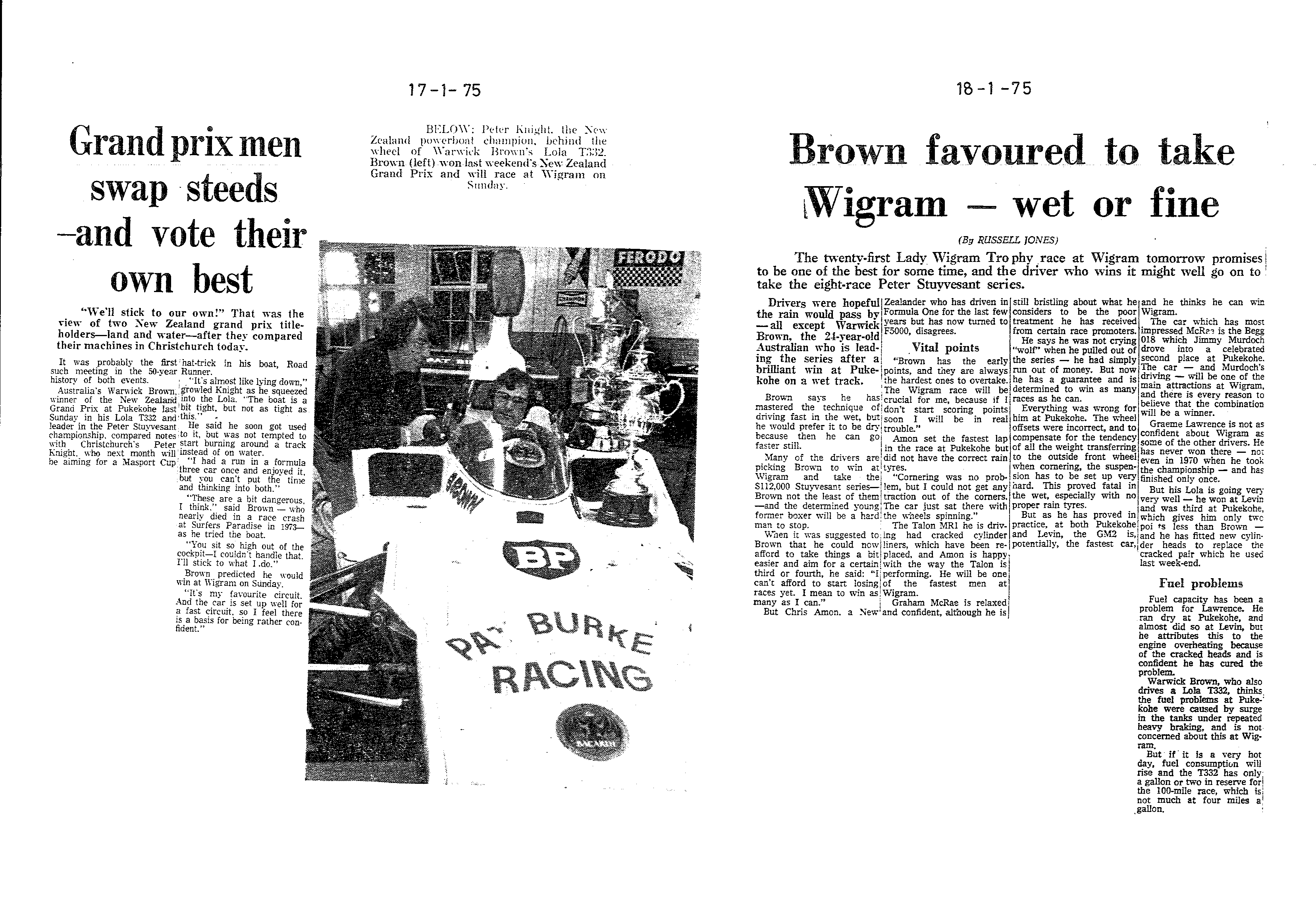Scan of the clipping page, 17 January 1975