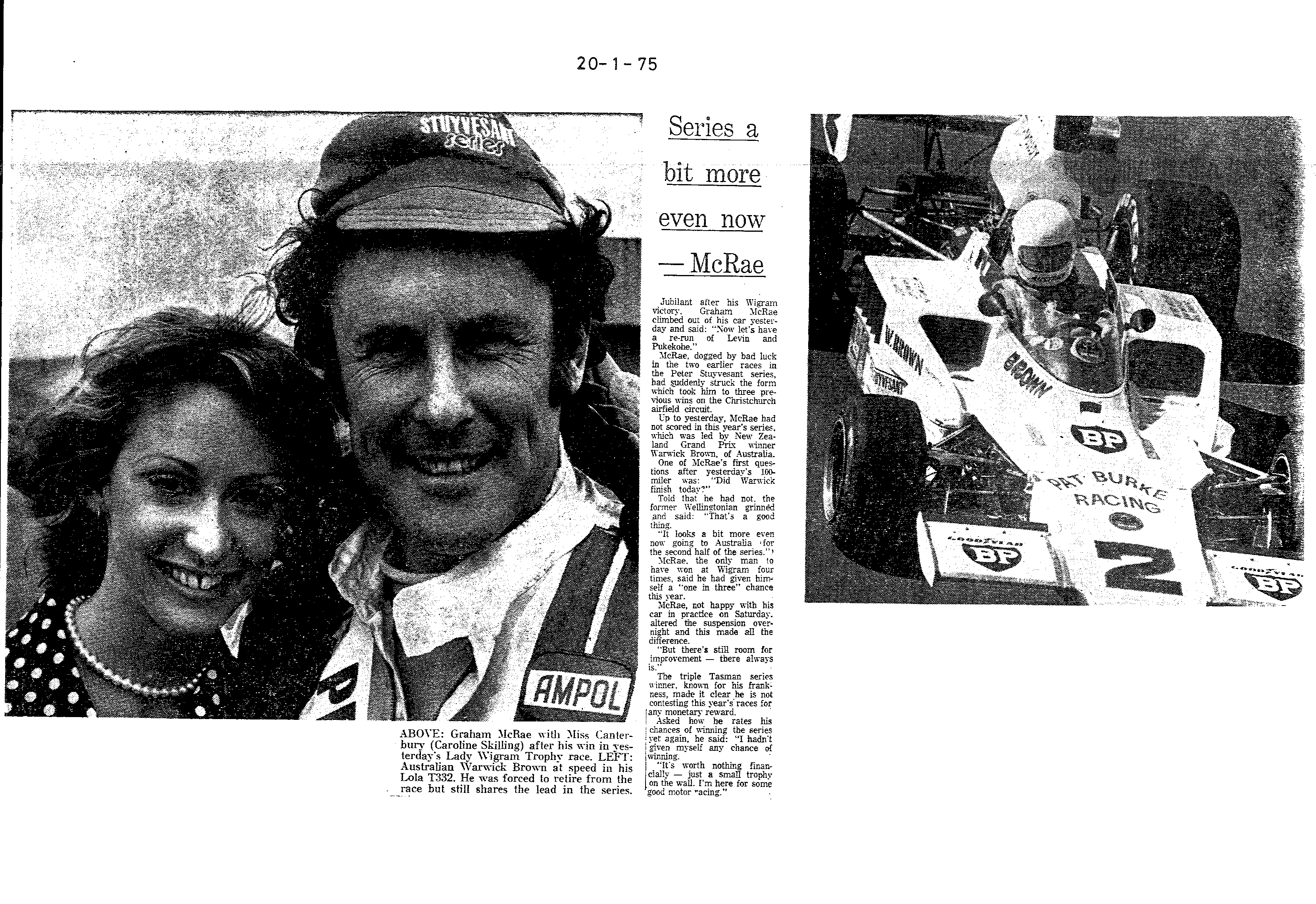 Scan of the clipping page, 20 January 1975