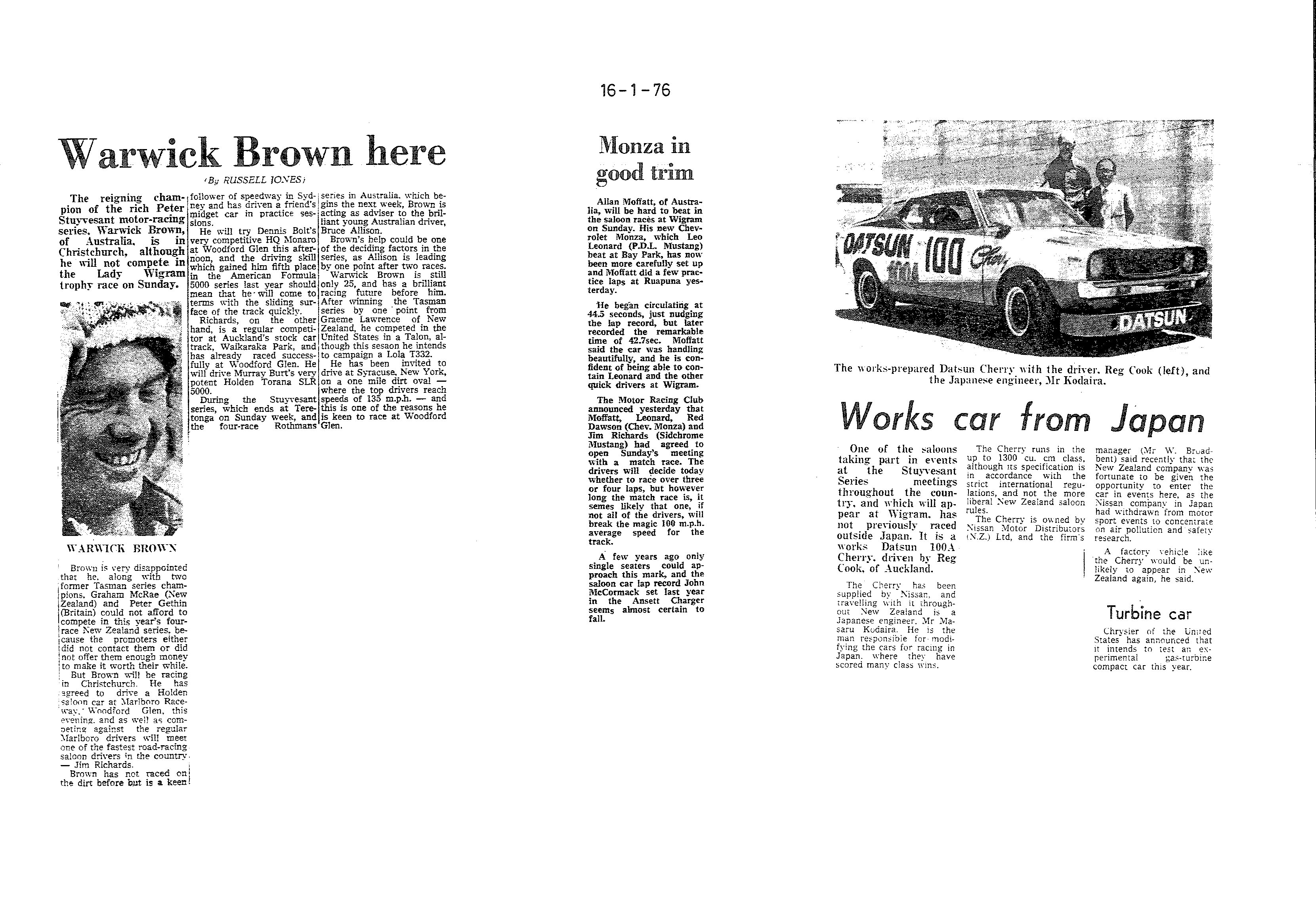 Scan of the clipping page, 16 January 1976