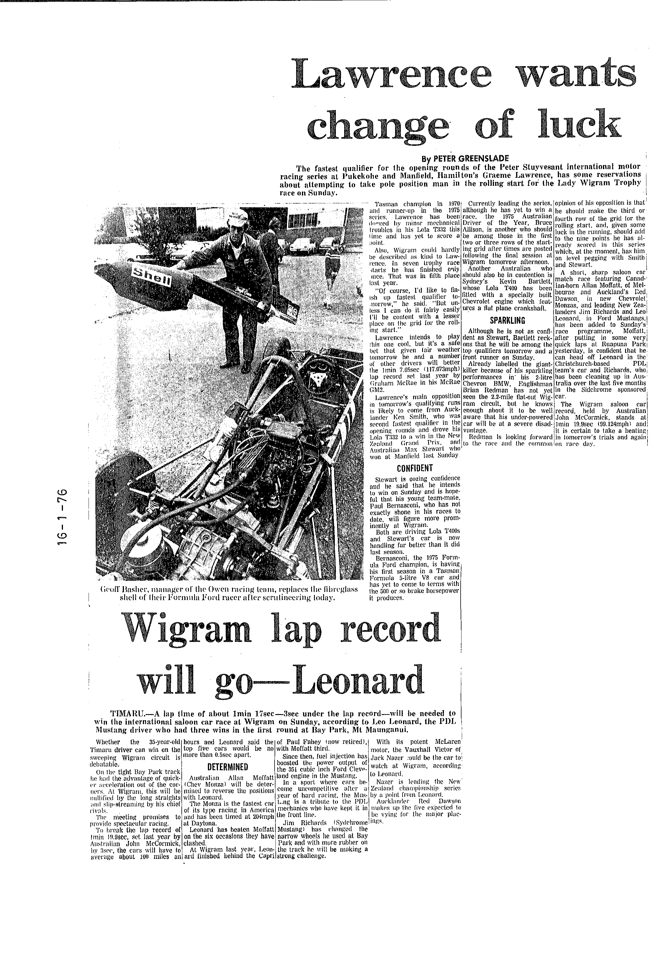 Scan of the clipping page, 16 January 1976